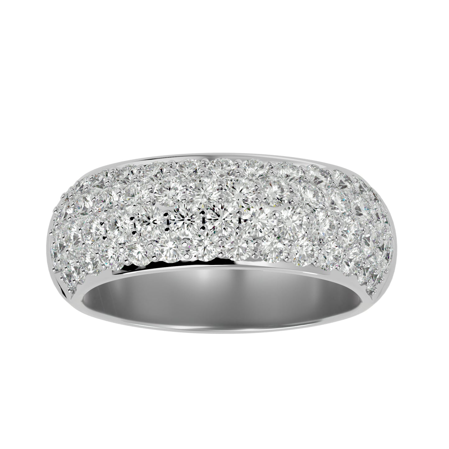 Care four line half eternity diamond ring
