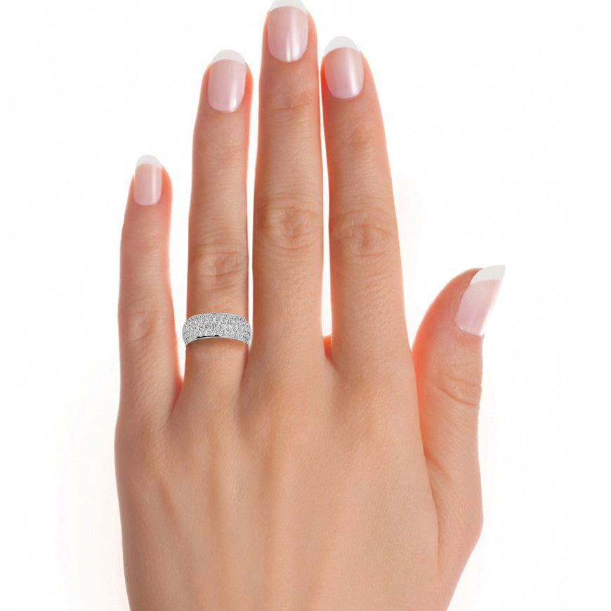 Care four line half eternity diamond ring