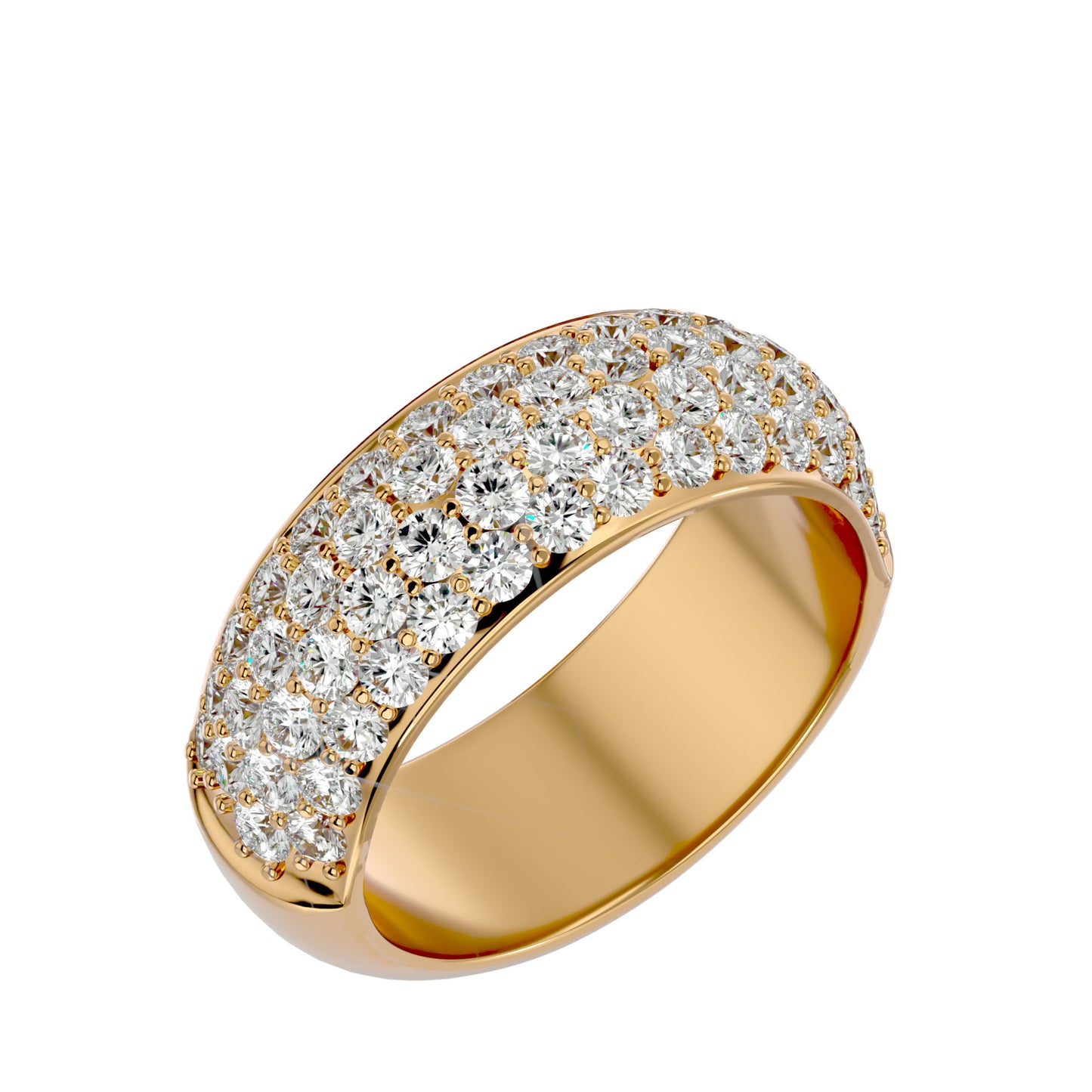 Care four line half eternity diamond ring