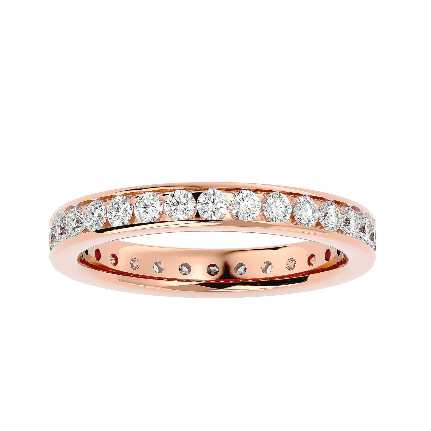 Round channel etrnity ring