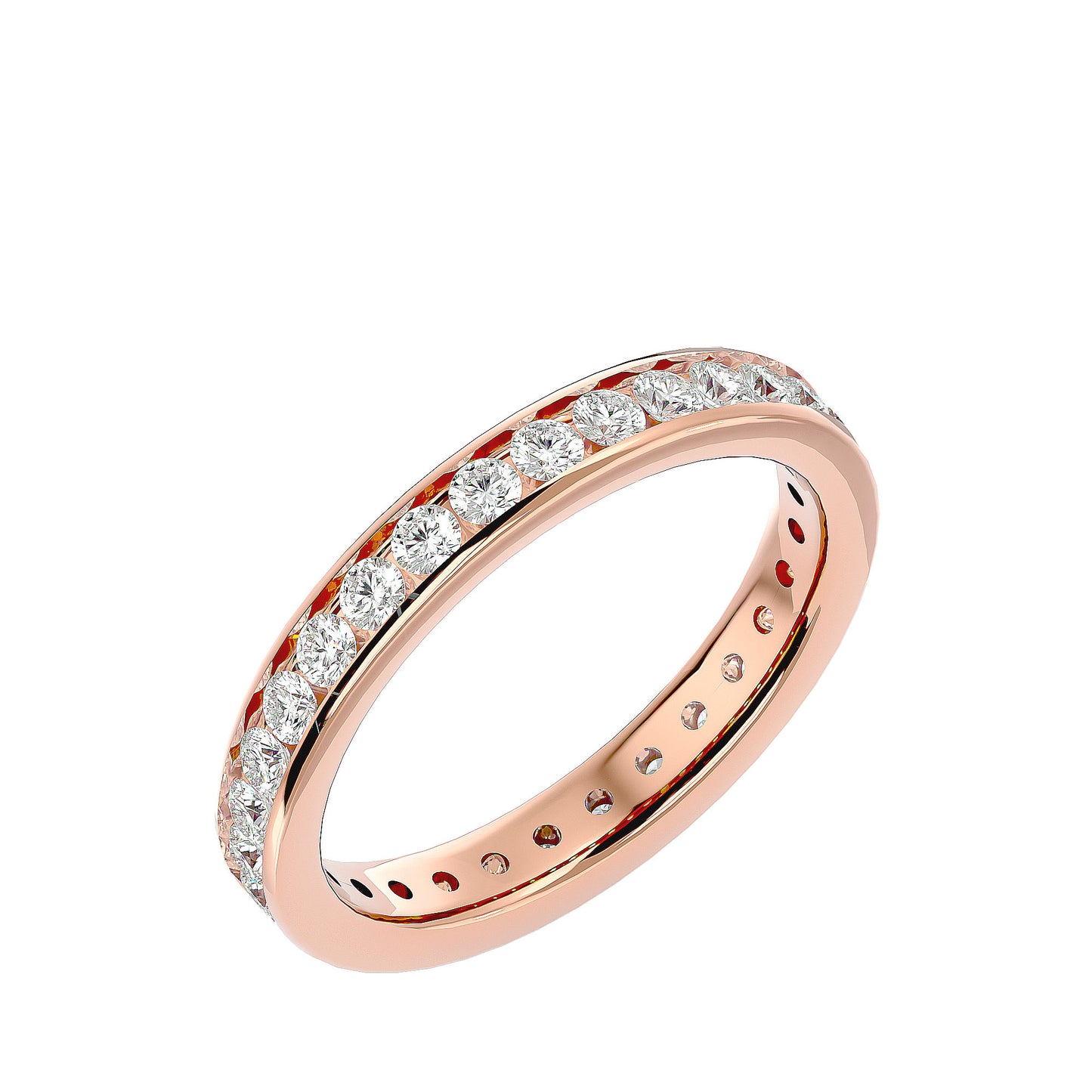 Round channel etrnity ring