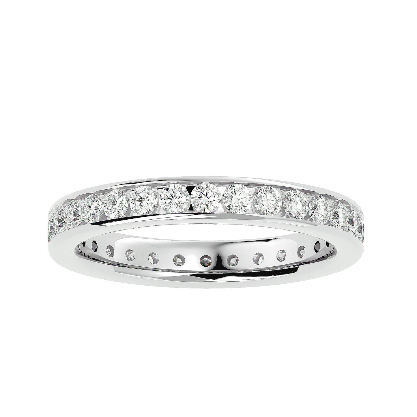 Round channel etrnity ring