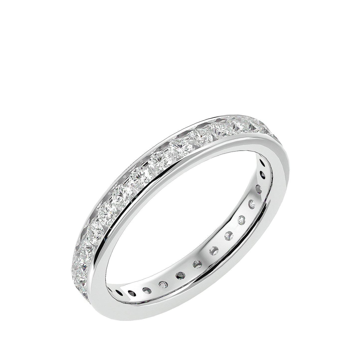 Round channel etrnity ring