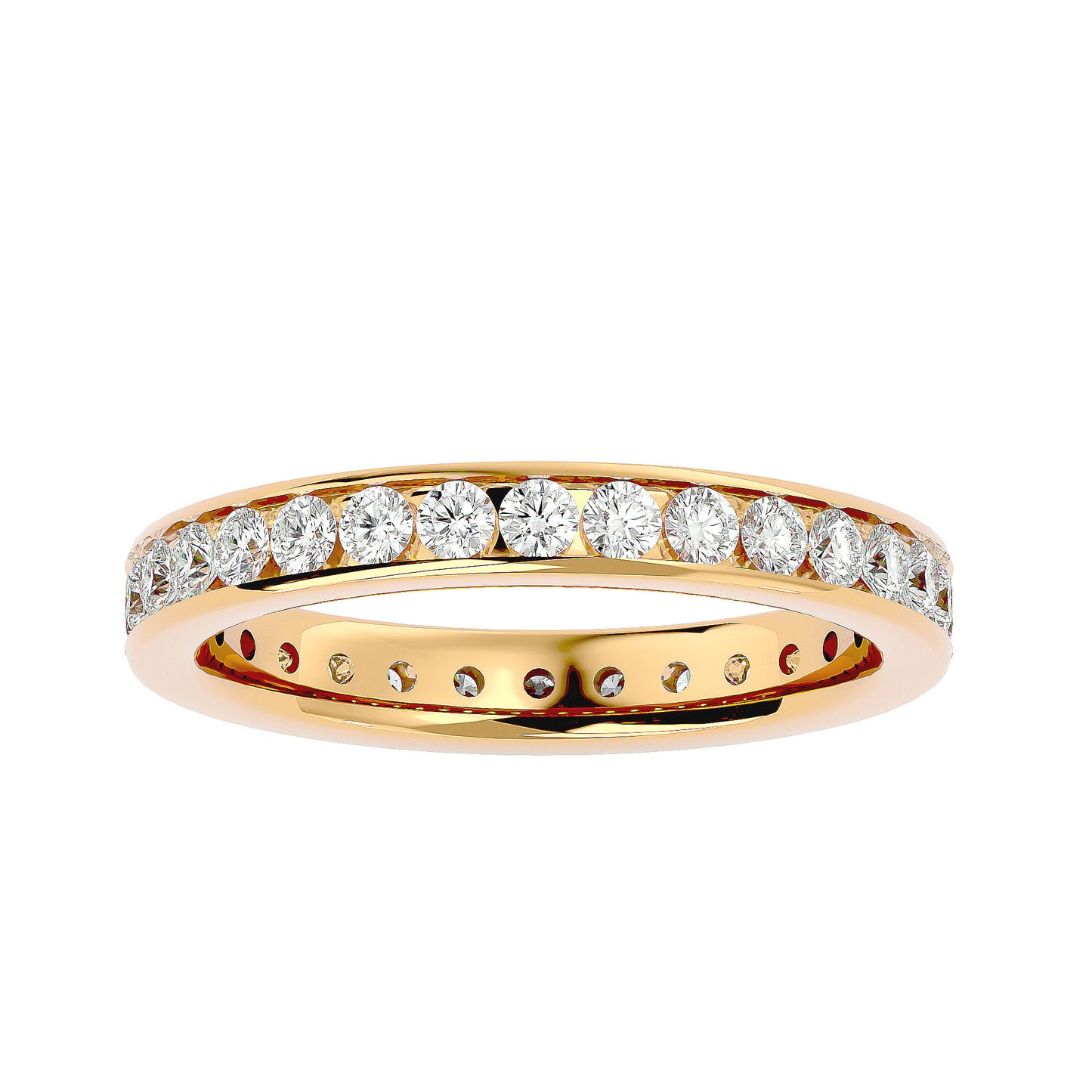 Round channel etrnity ring