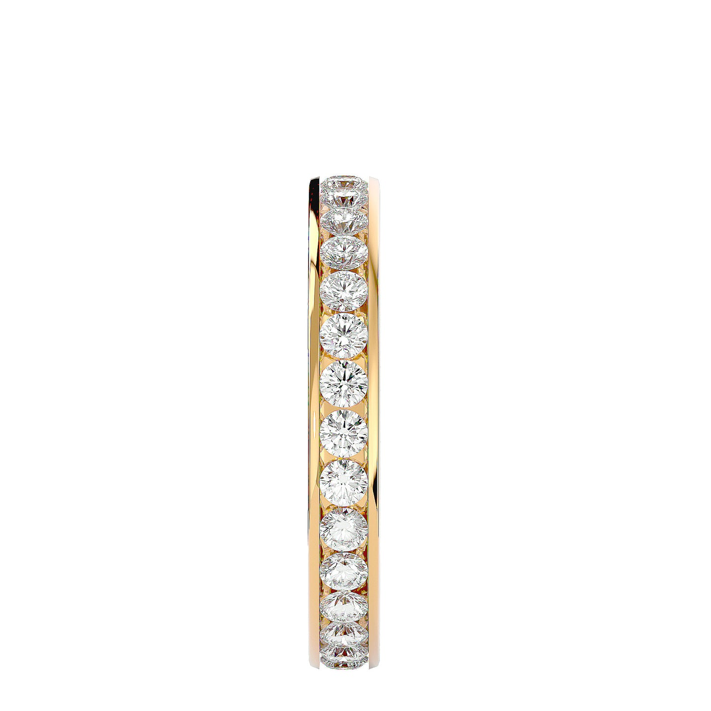 Round channel etrnity ring