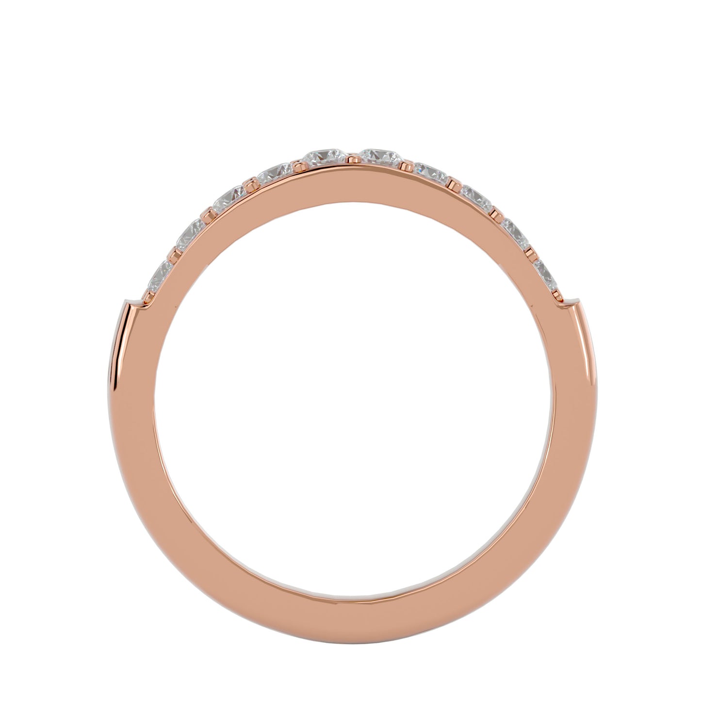 Pave ten diamond ring