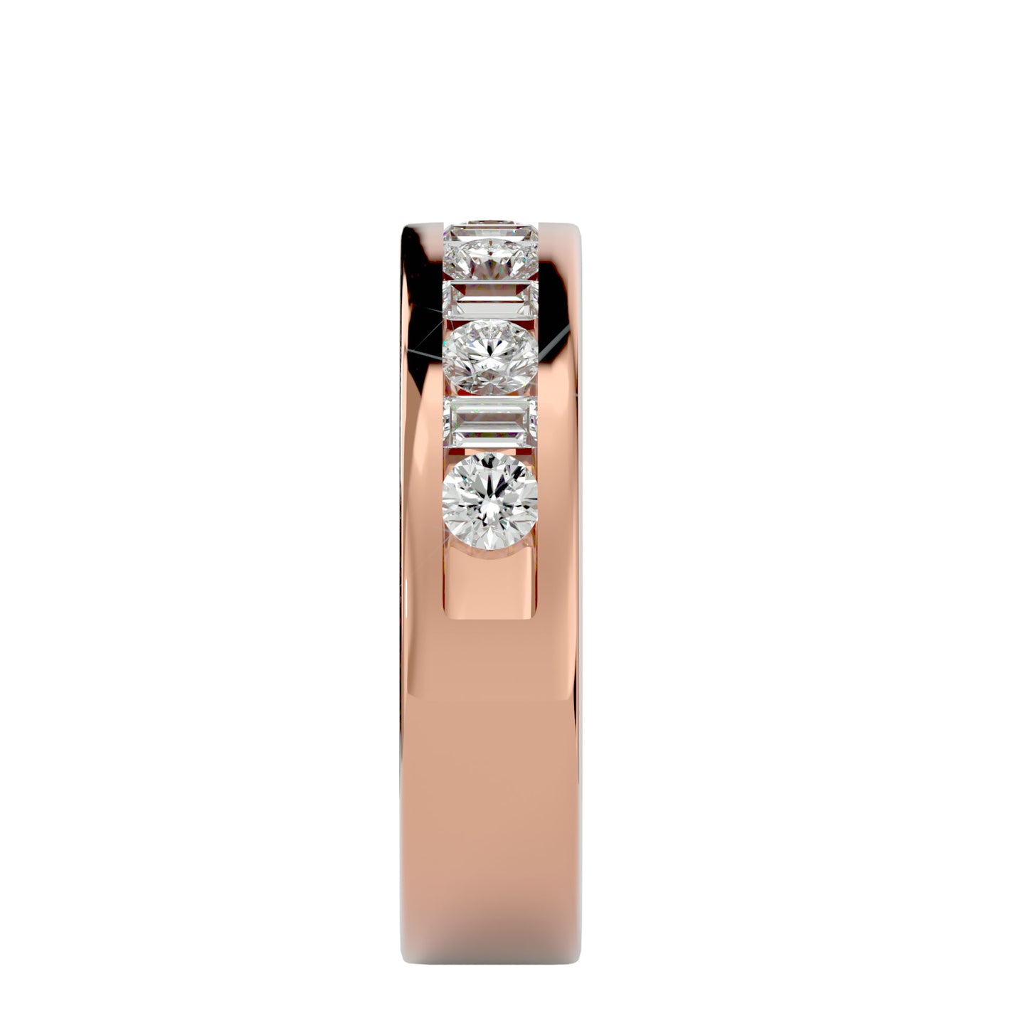 Kris Baguette & Round diamond ring