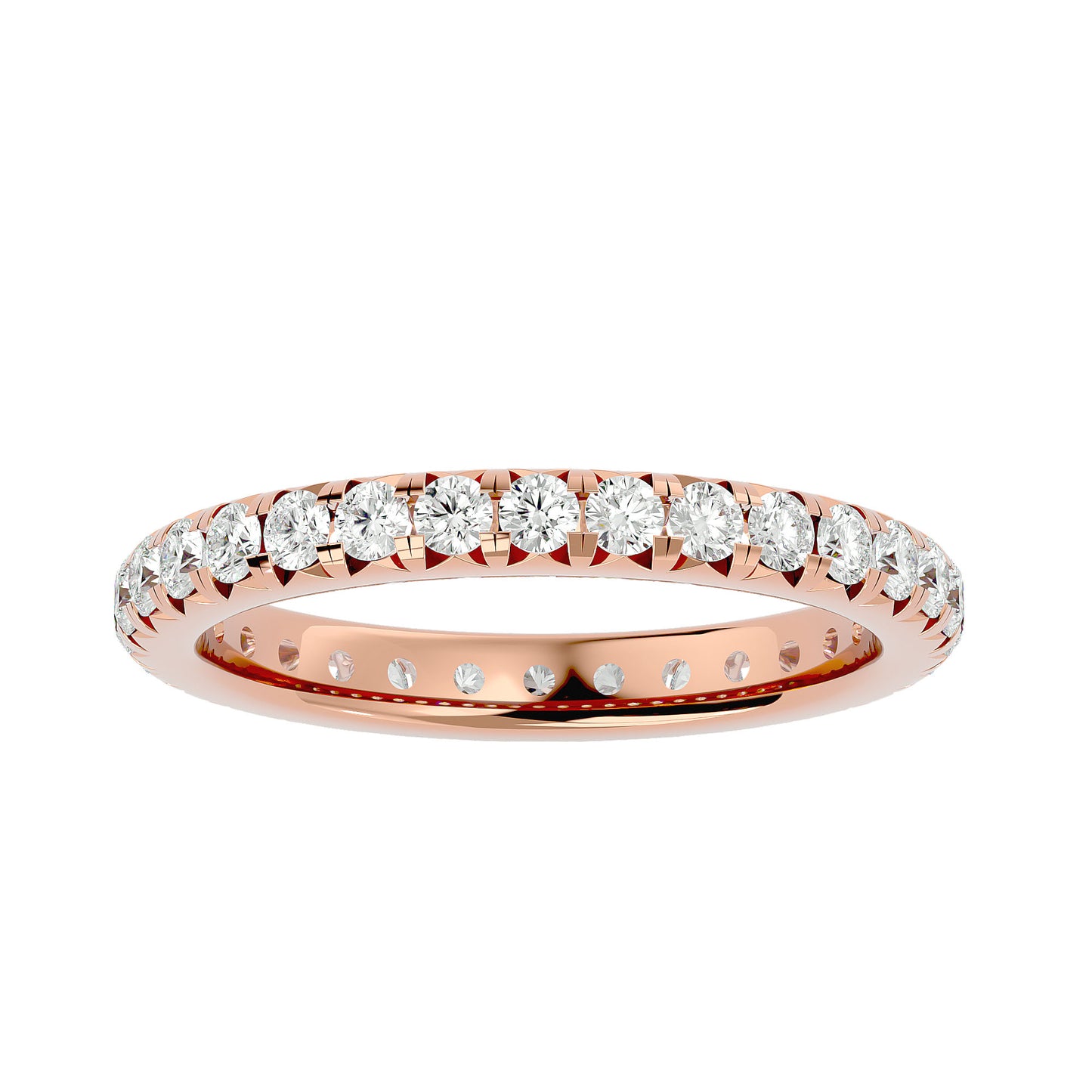 French pave round diamond eternity ring