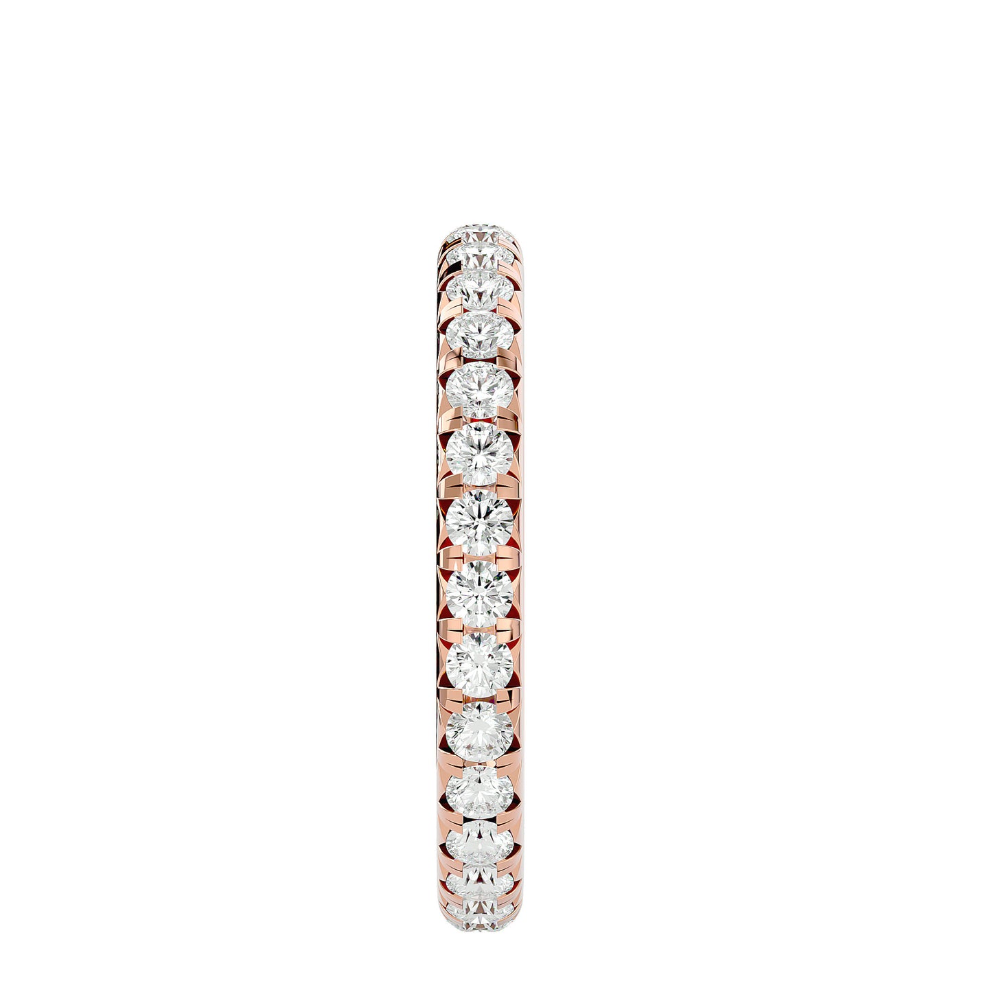 French pave round diamond eternity ring