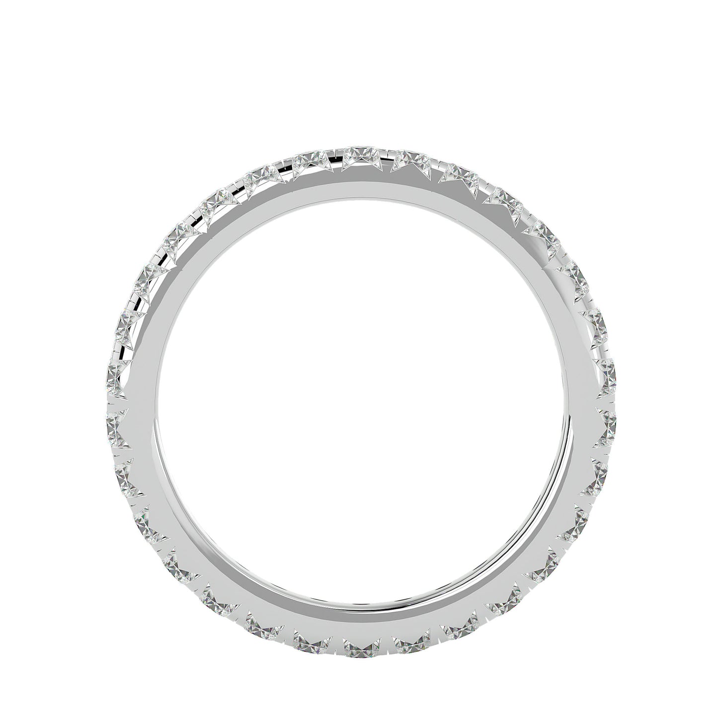 French pave round diamond eternity ring
