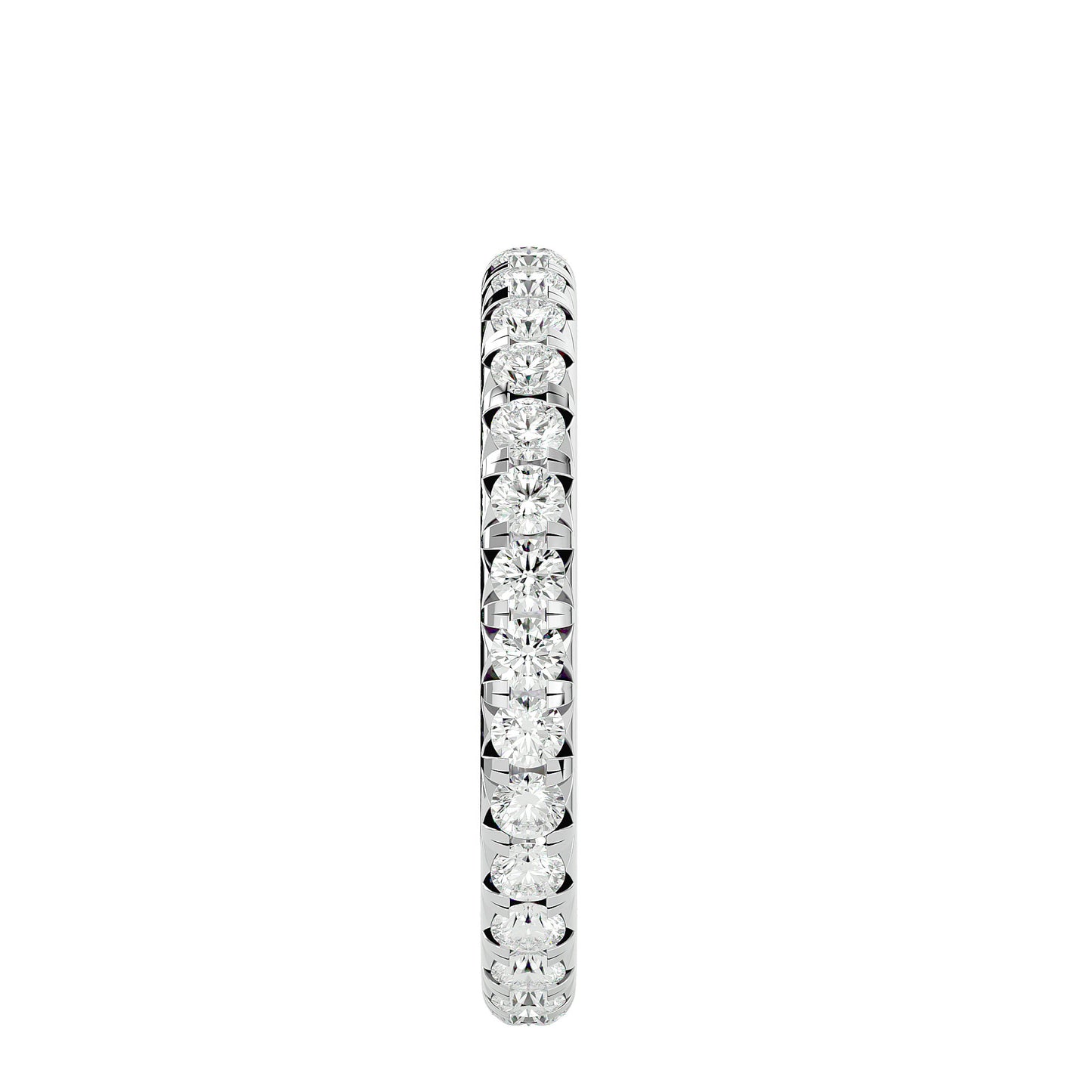 French pave round diamond eternity ring