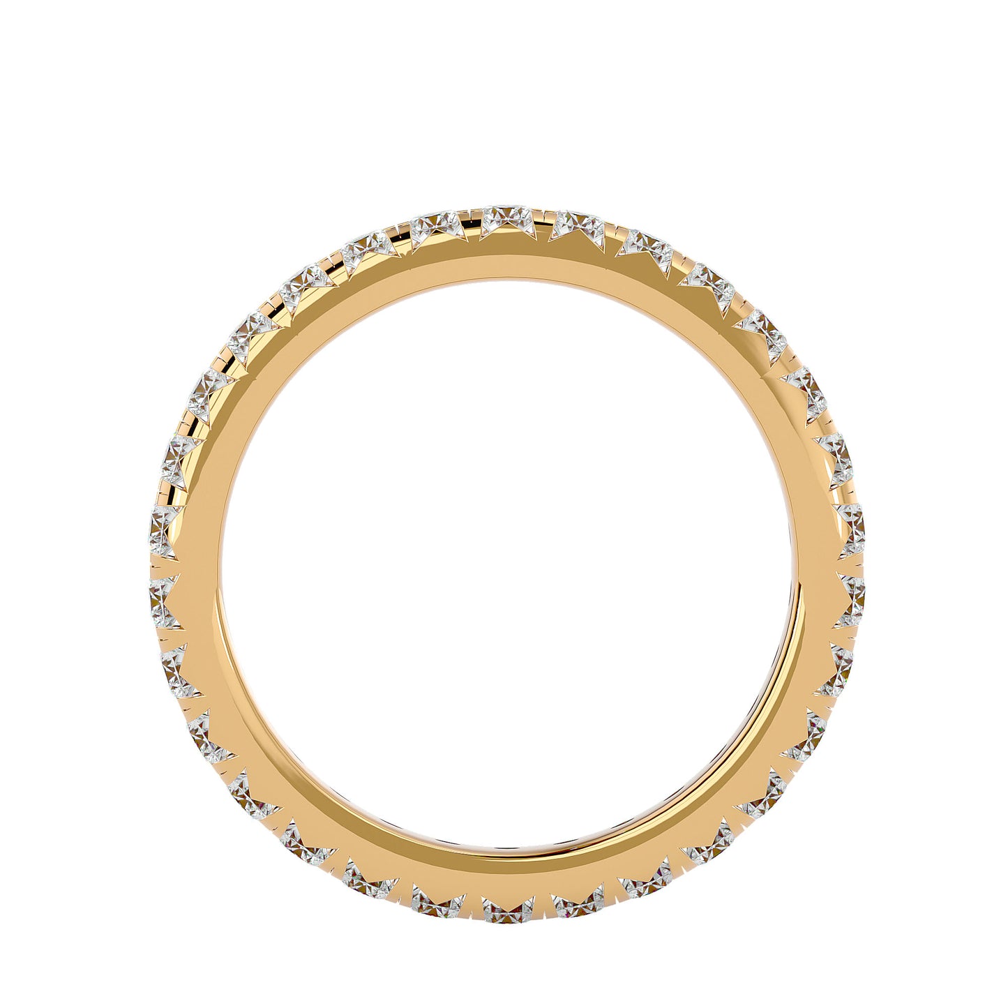 French pave round diamond eternity ring