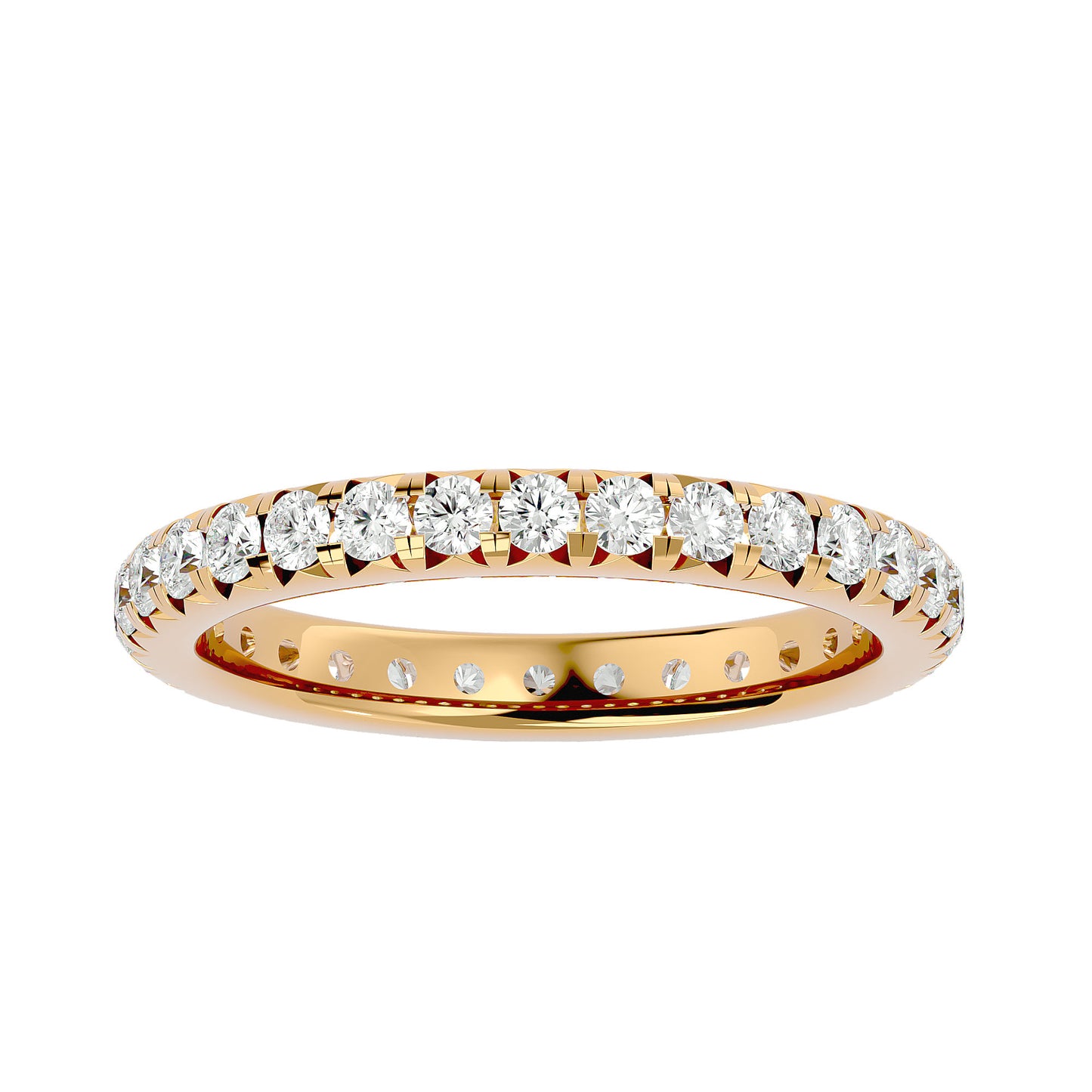 French pave round diamond eternity ring