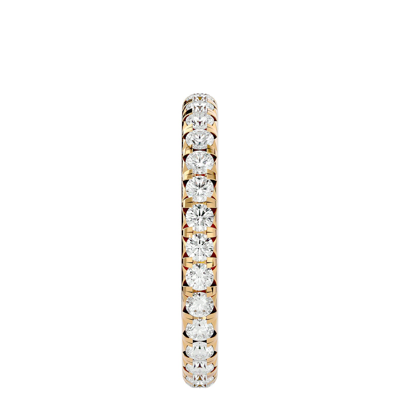 French pave round diamond eternity ring