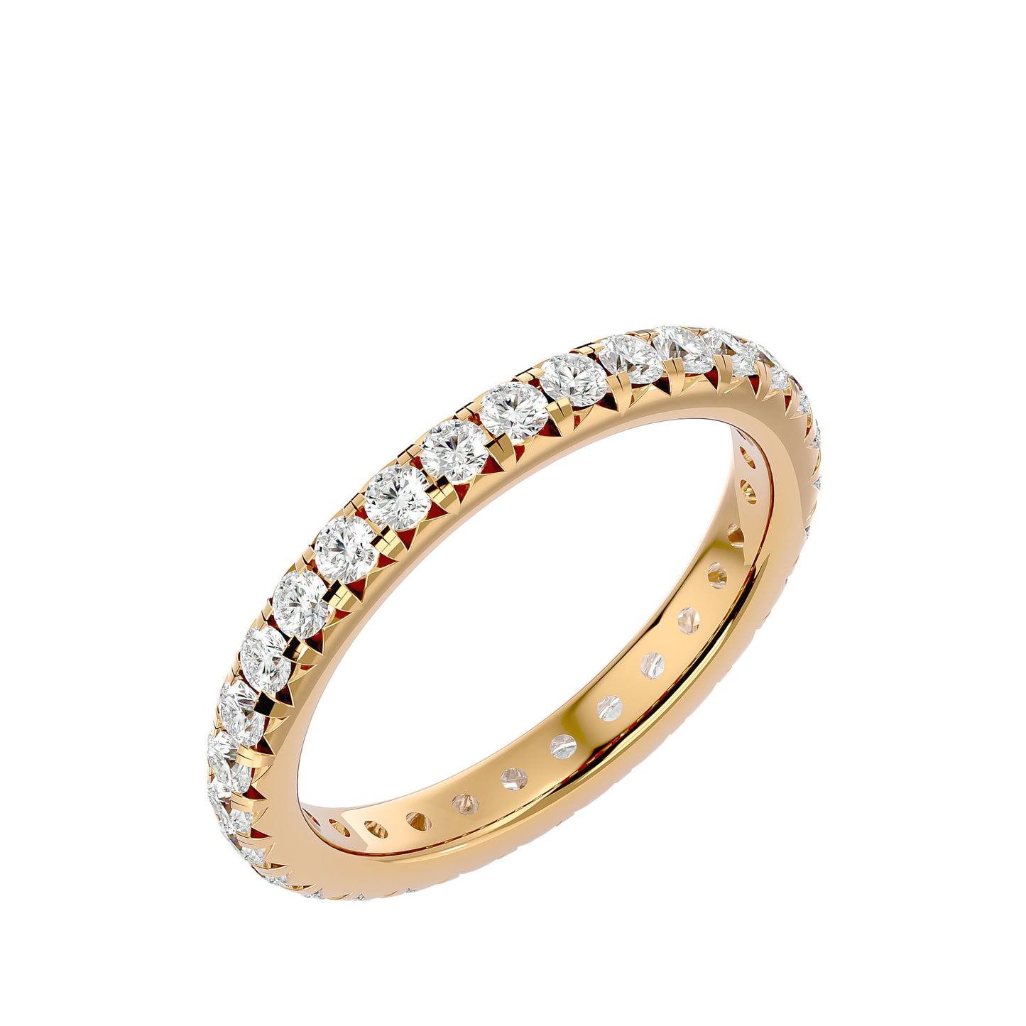 French pave round diamond eternity ring