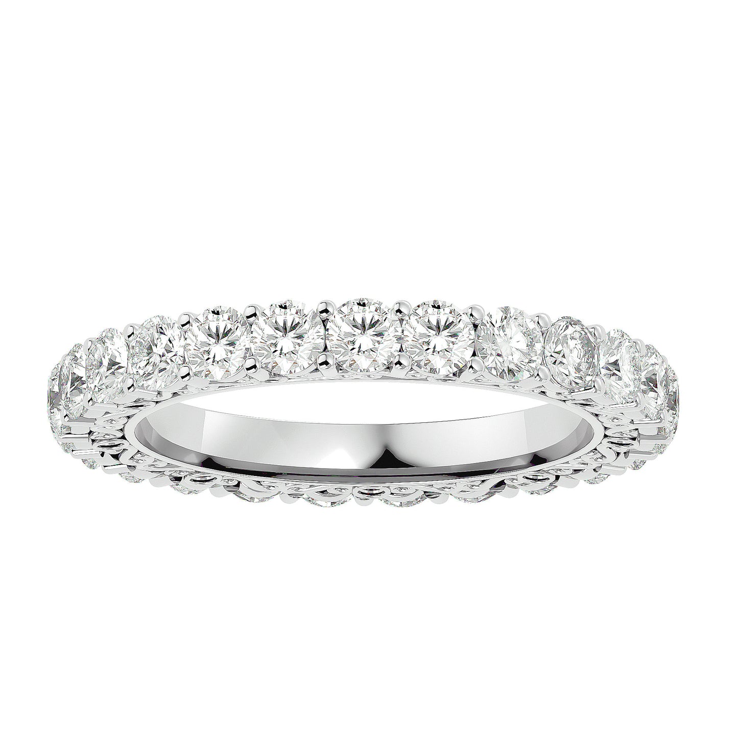 Filligree diamond eternity ring