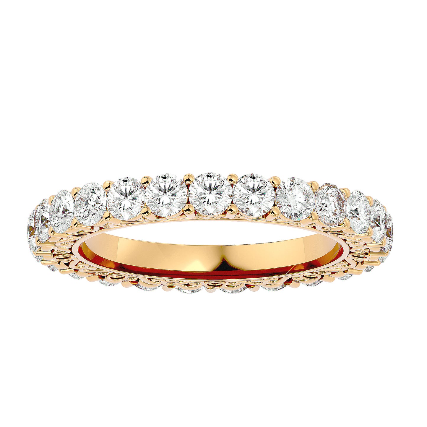 Filligree diamond eternity ring