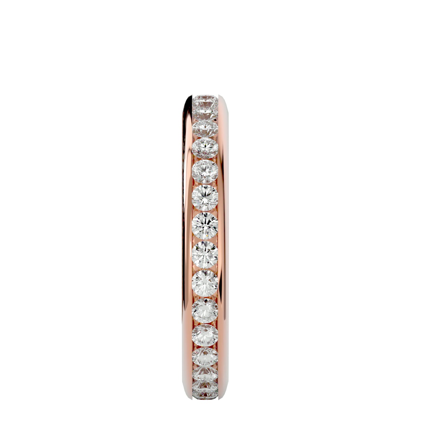 Eliza channel diamond eternity ring