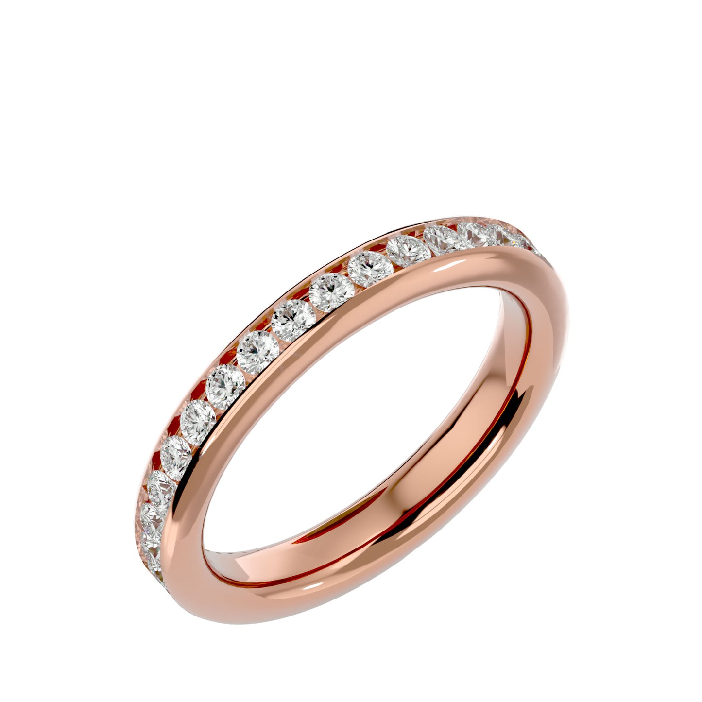 Eliza channel diamond eternity ring