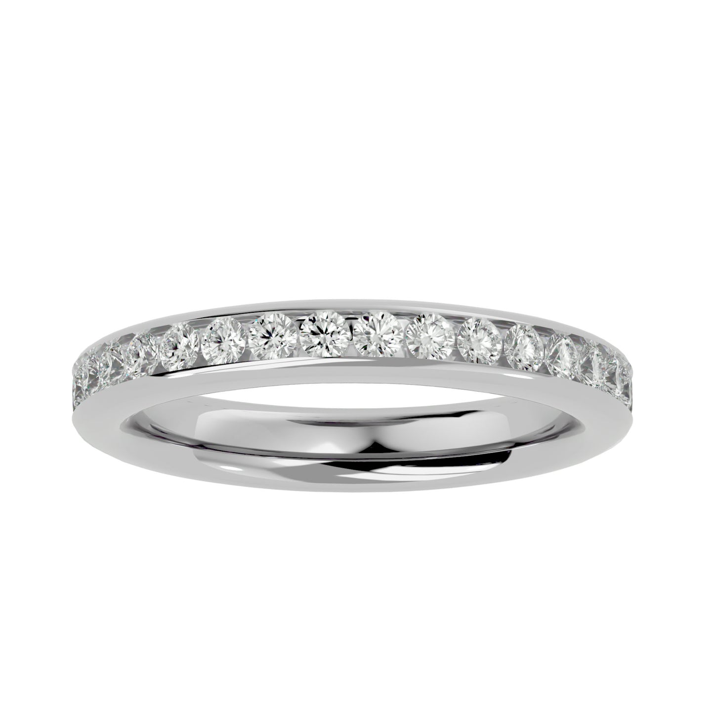 Eliza channel diamond eternity ring
