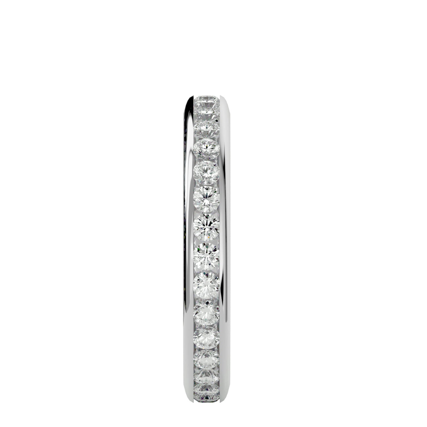 Eliza channel diamond eternity ring
