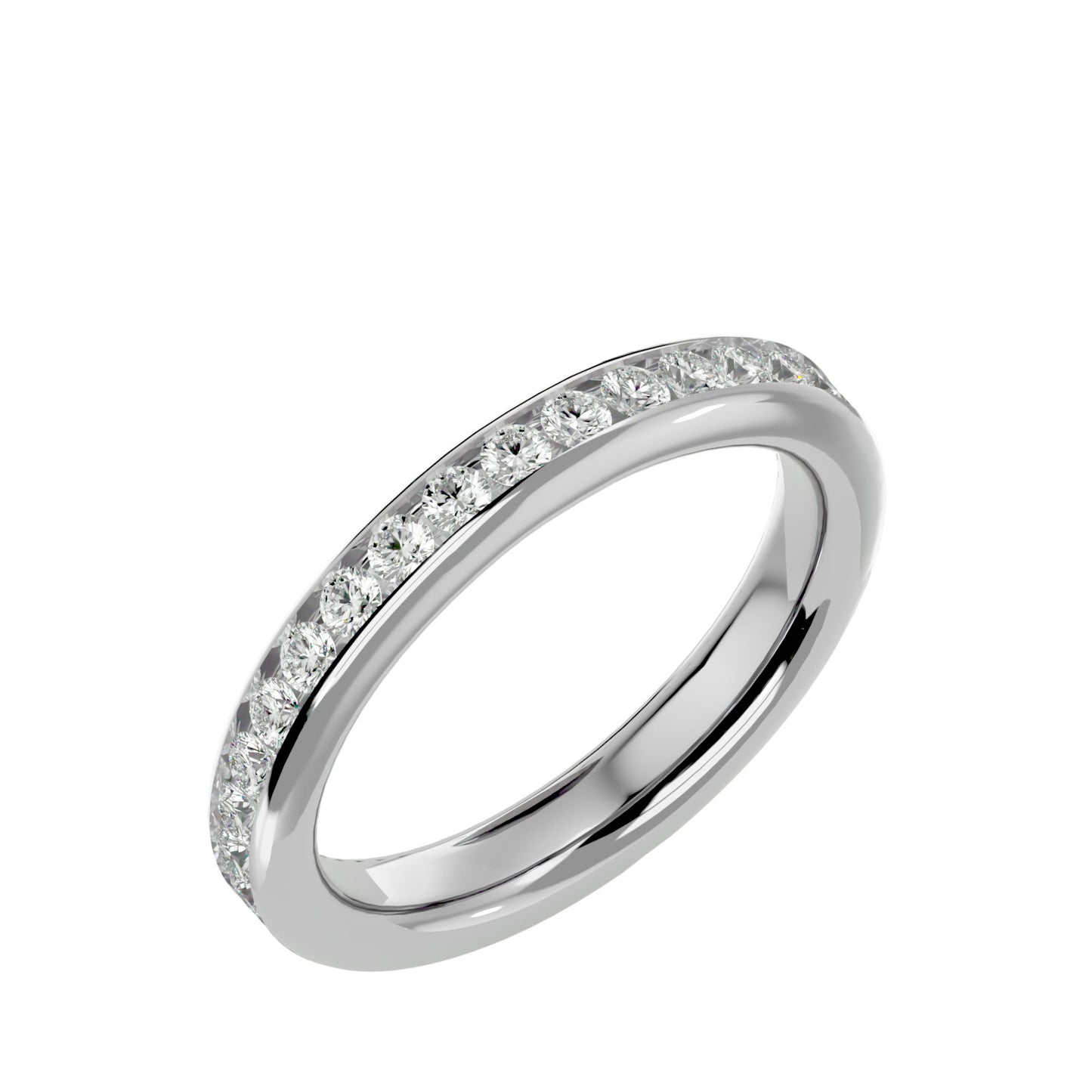 Eliza channel diamond eternity ring