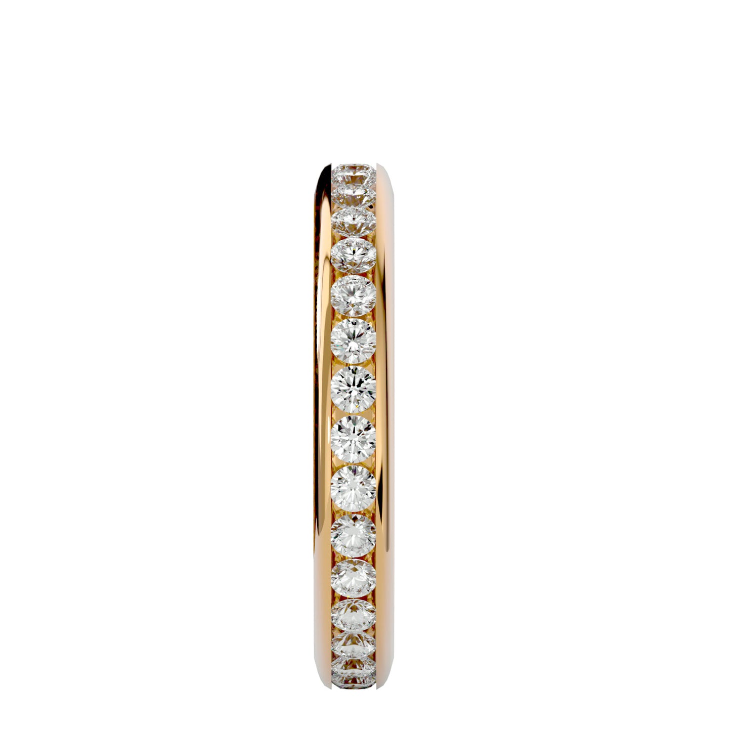 Eliza channel diamond eternity ring