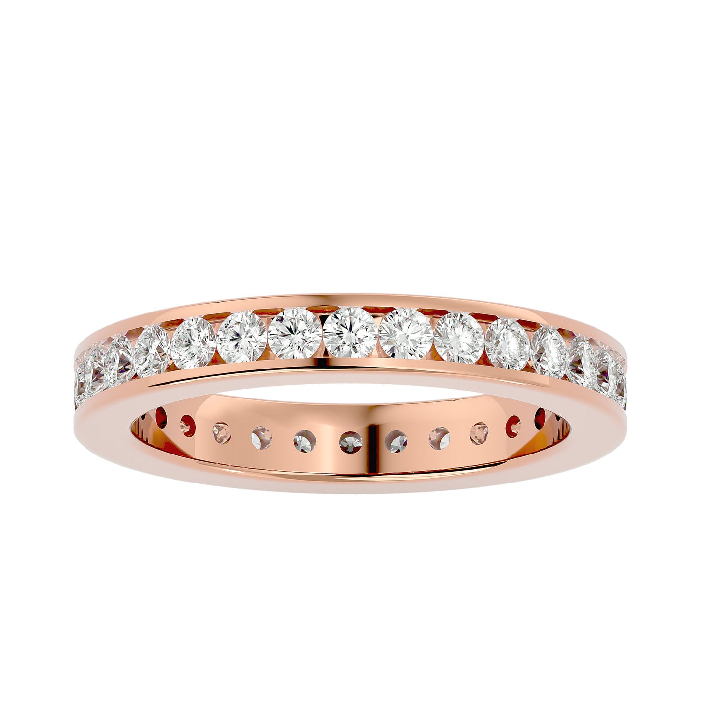 Seline channel diamond eternity ring