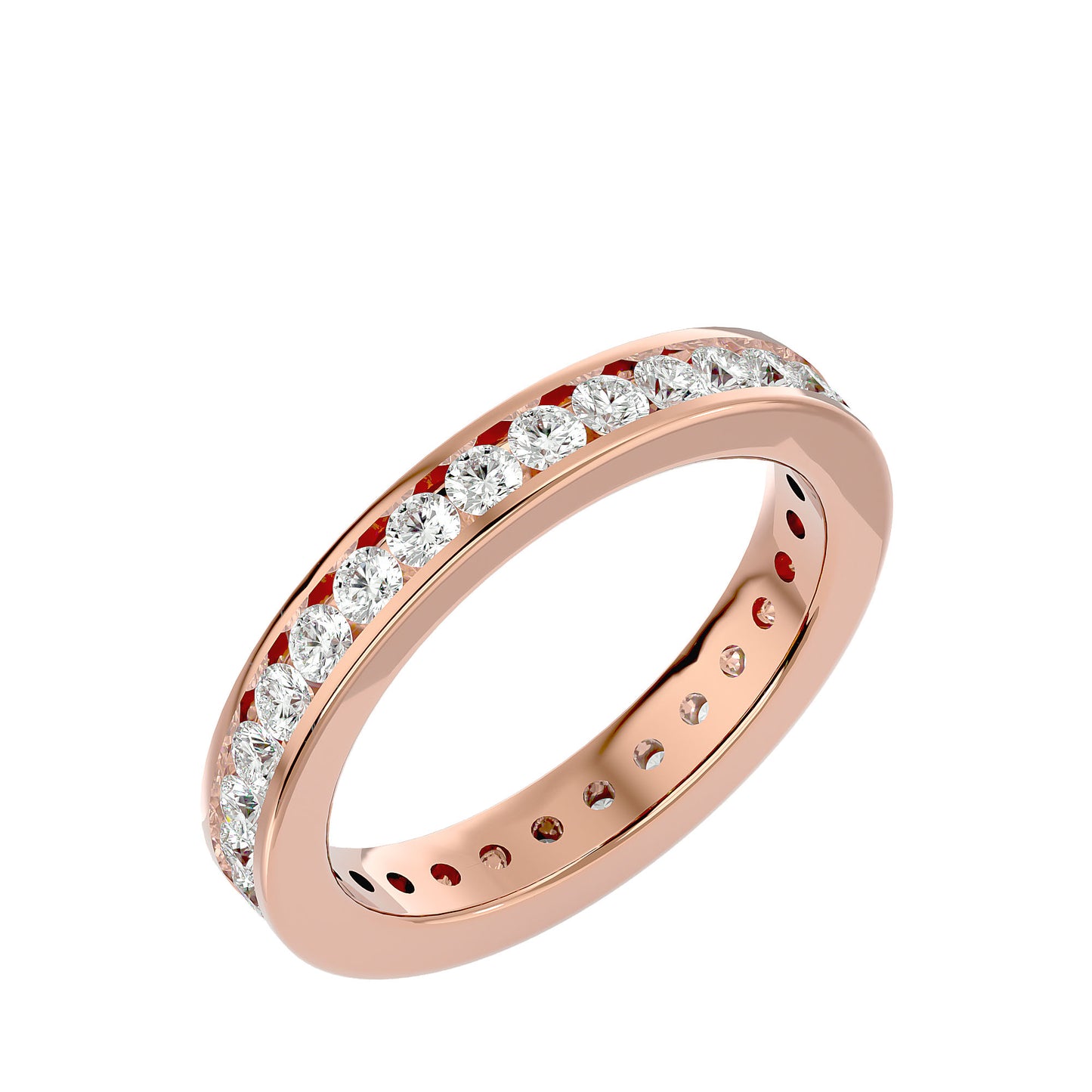 Seline channel diamond eternity ring