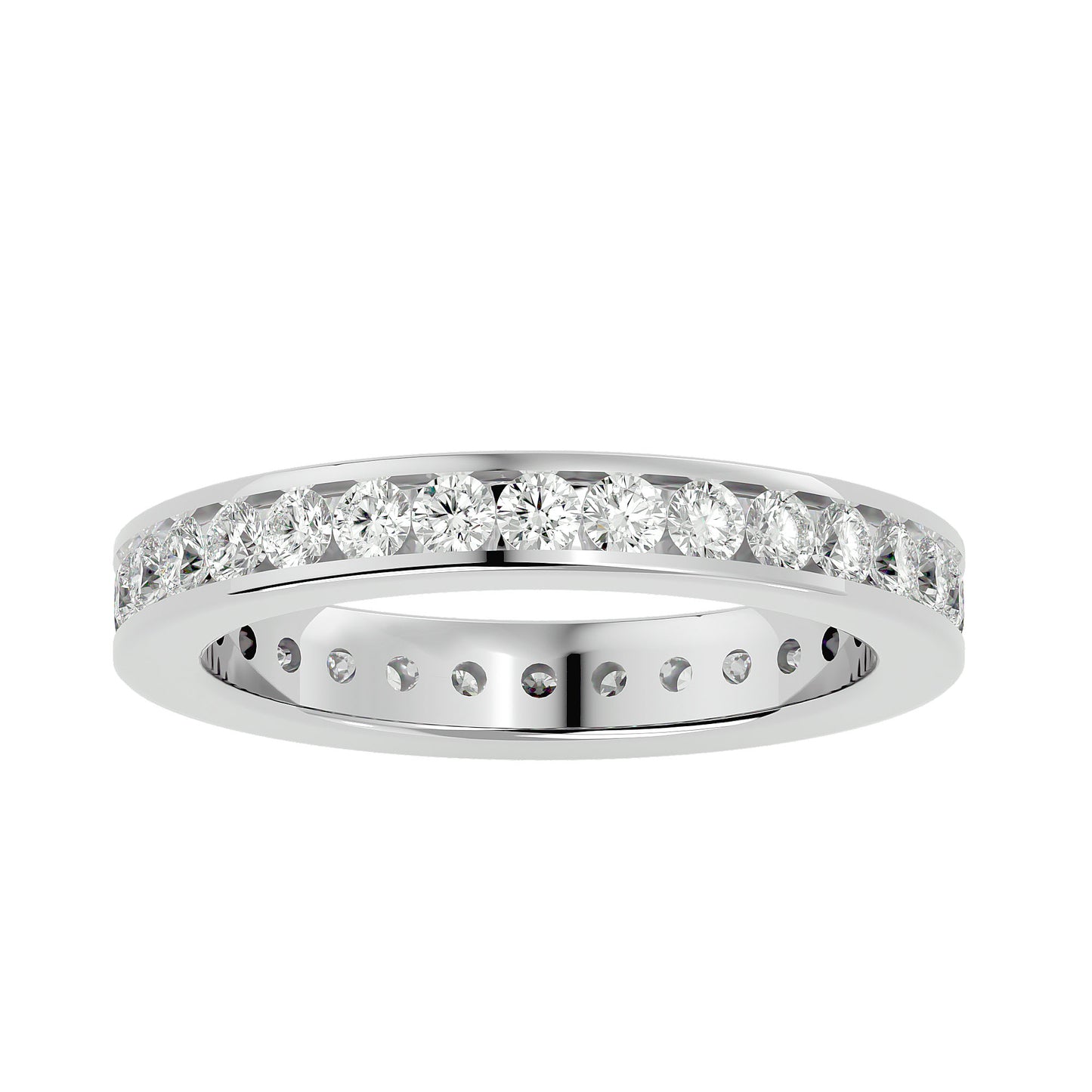 Seline channel diamond eternity ring
