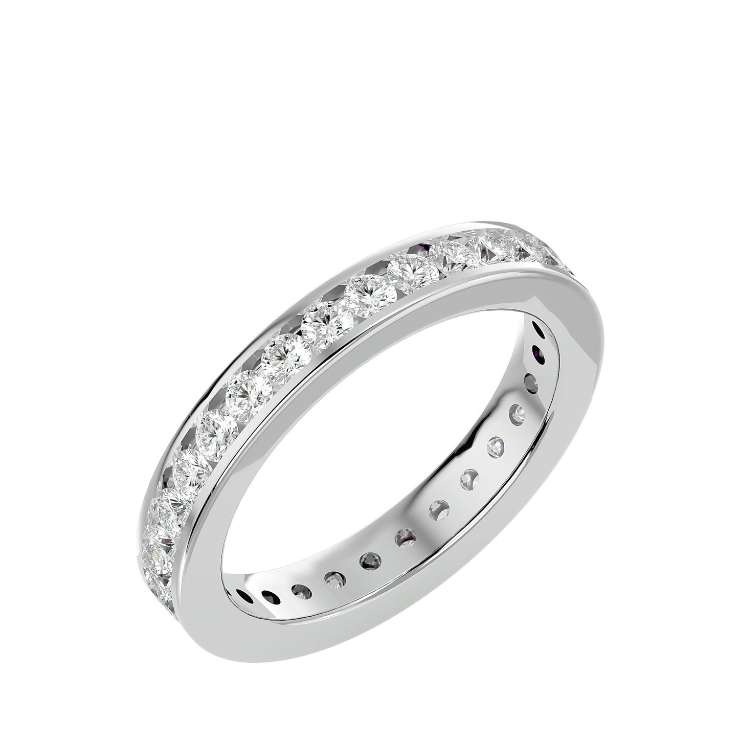 Seline channel diamond eternity ring