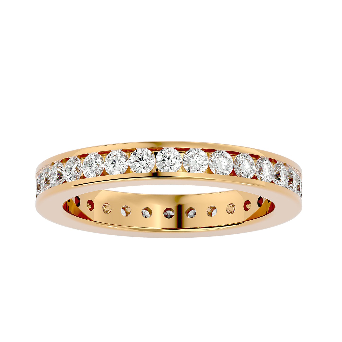 Seline channel diamond eternity ring