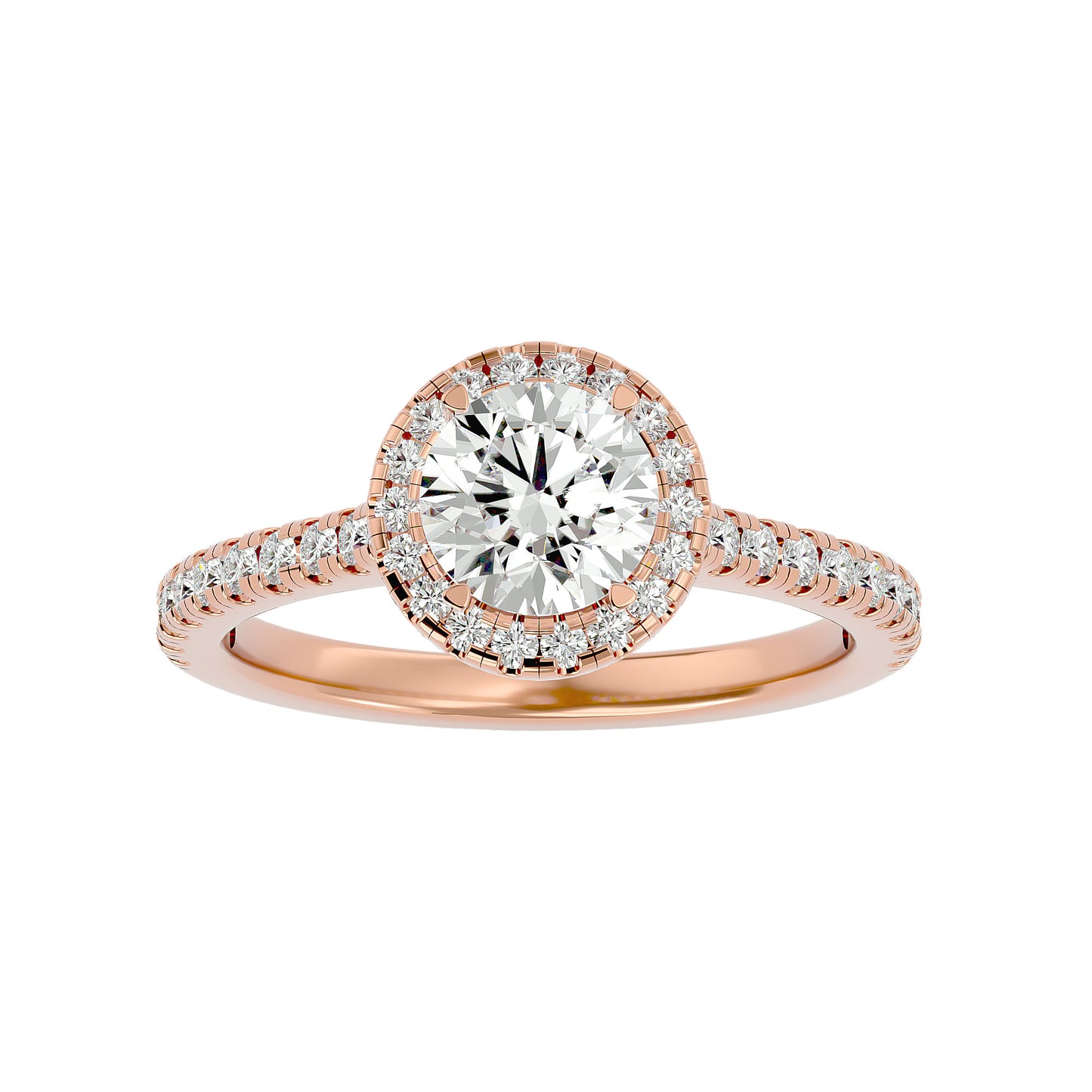 Nelly halo diamond engagement ring
