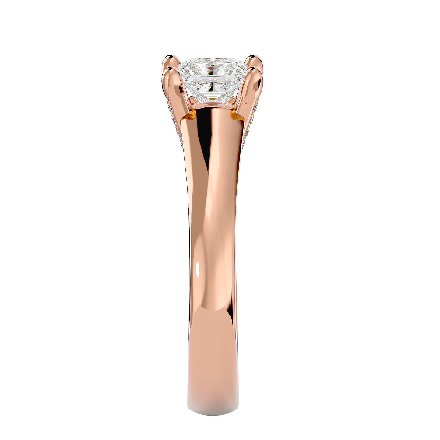 Celesite Princess diamond engagement ring