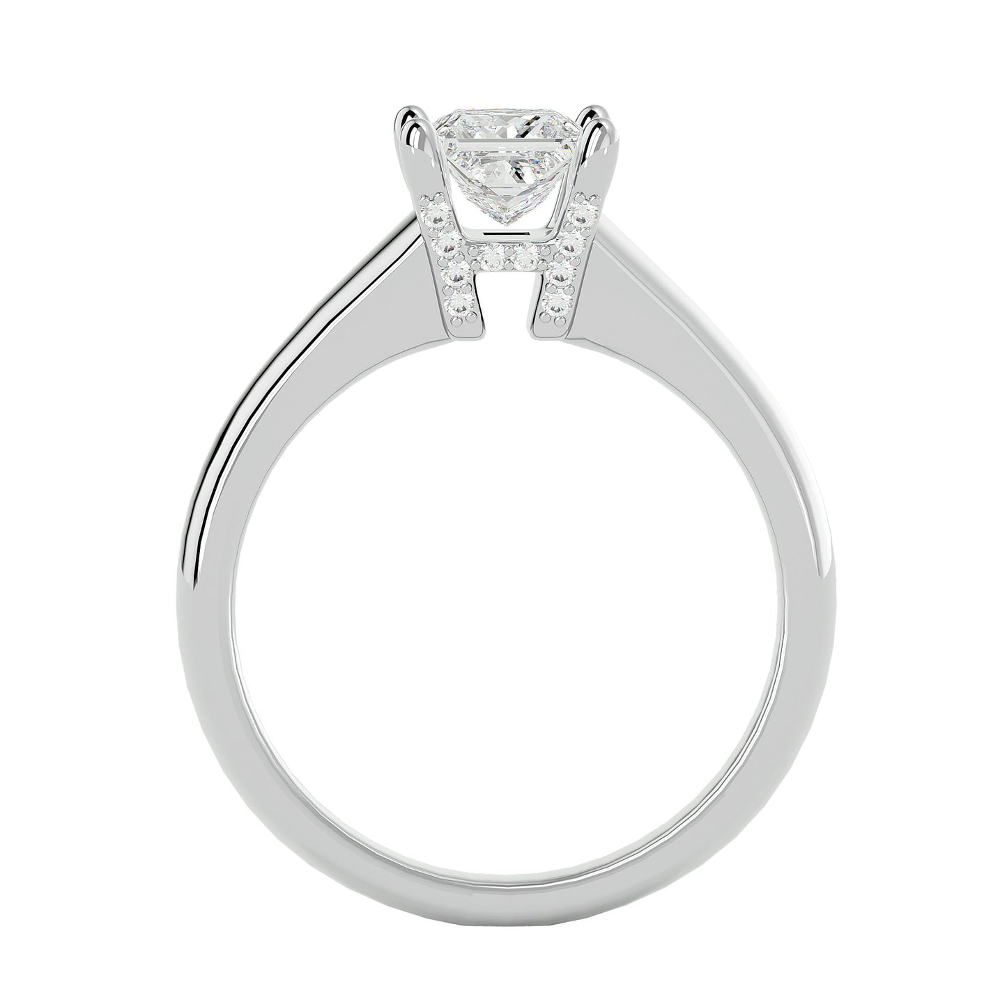 Celesite Princess diamond engagement ring