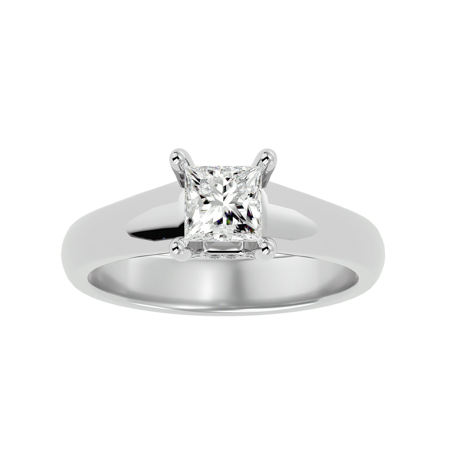 Celesite Princess diamond engagement ring
