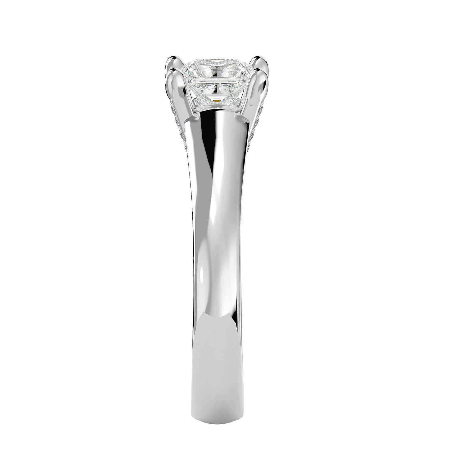 Celesite Princess diamond engagement ring