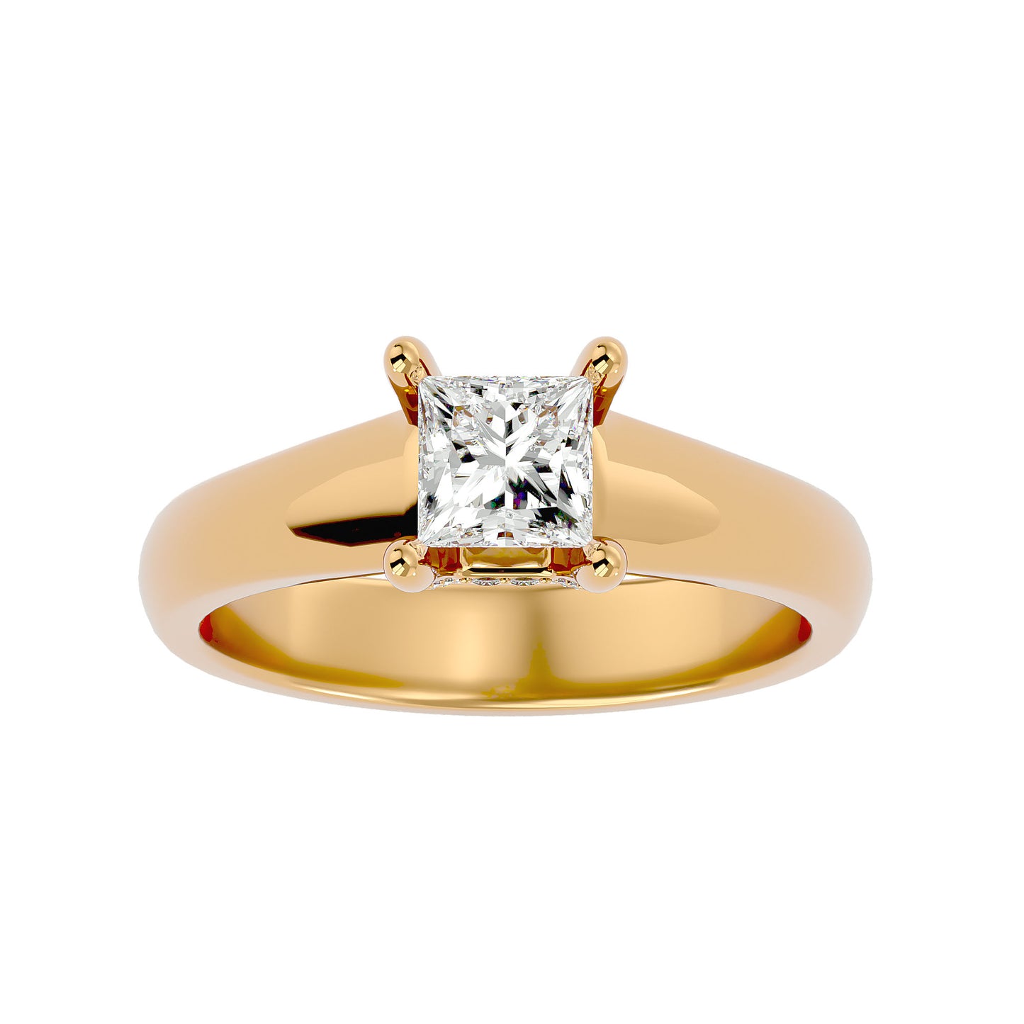 Celesite Princess diamond engagement ring