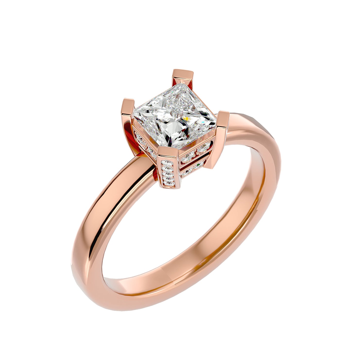 Riley princess diamond engagement ring