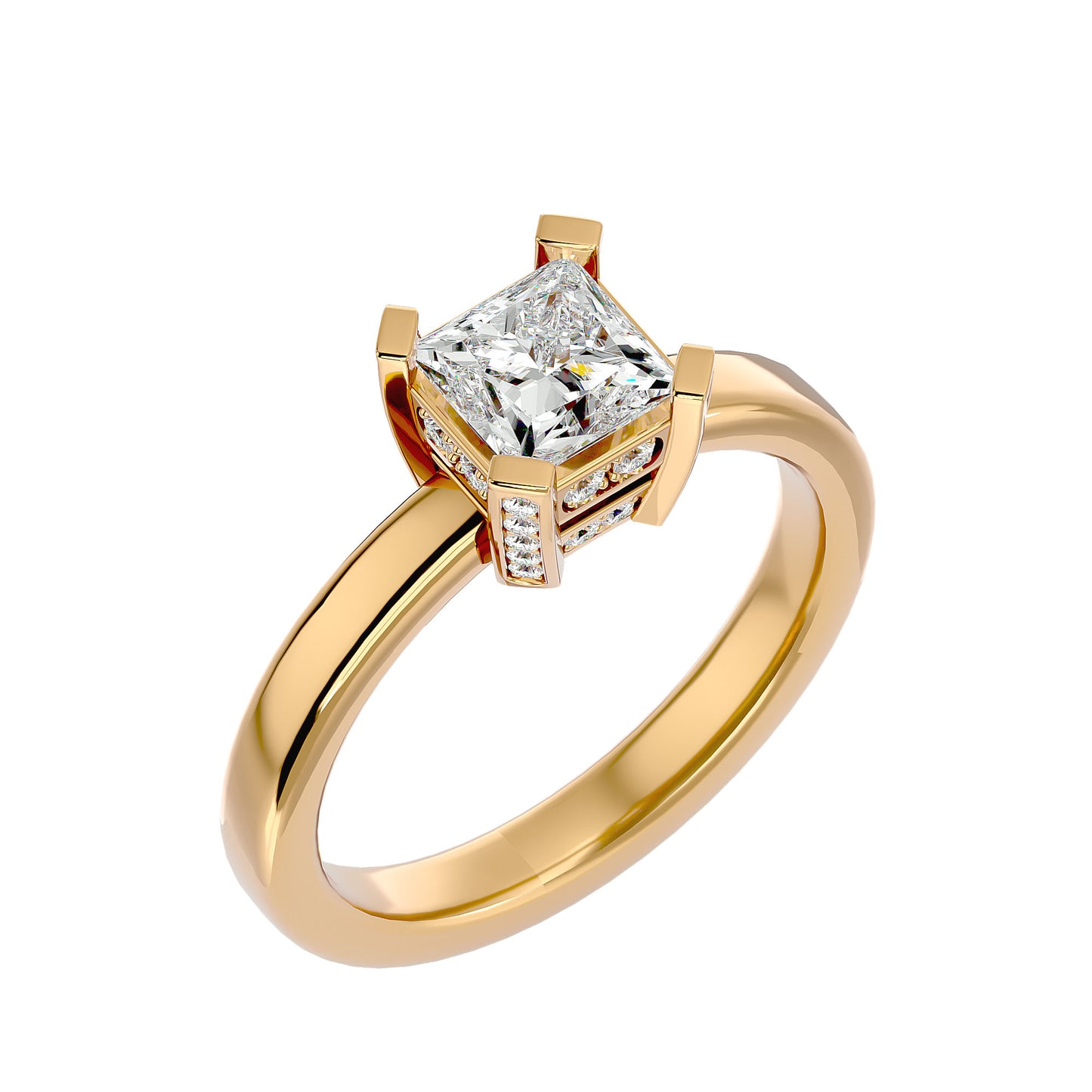 Riley princess diamond engagement ring