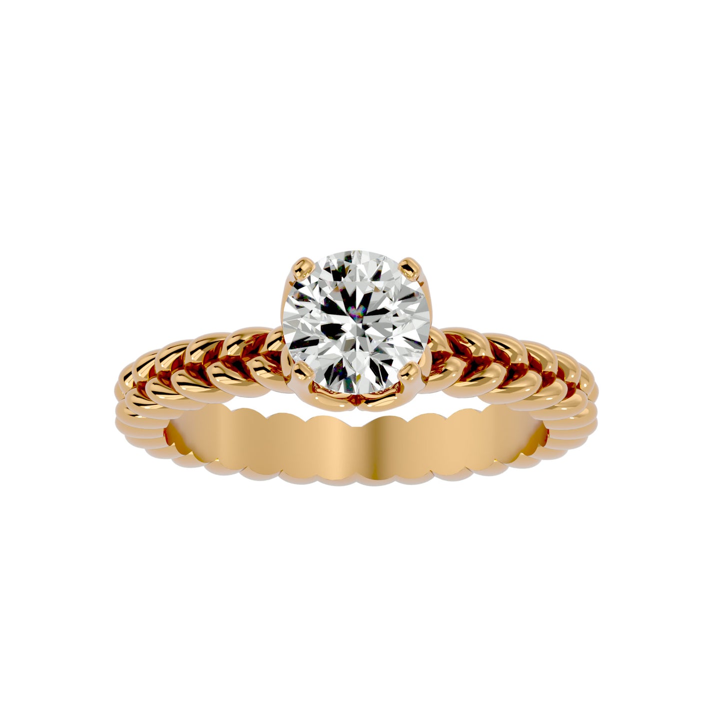Duo shank diamond engagement ring