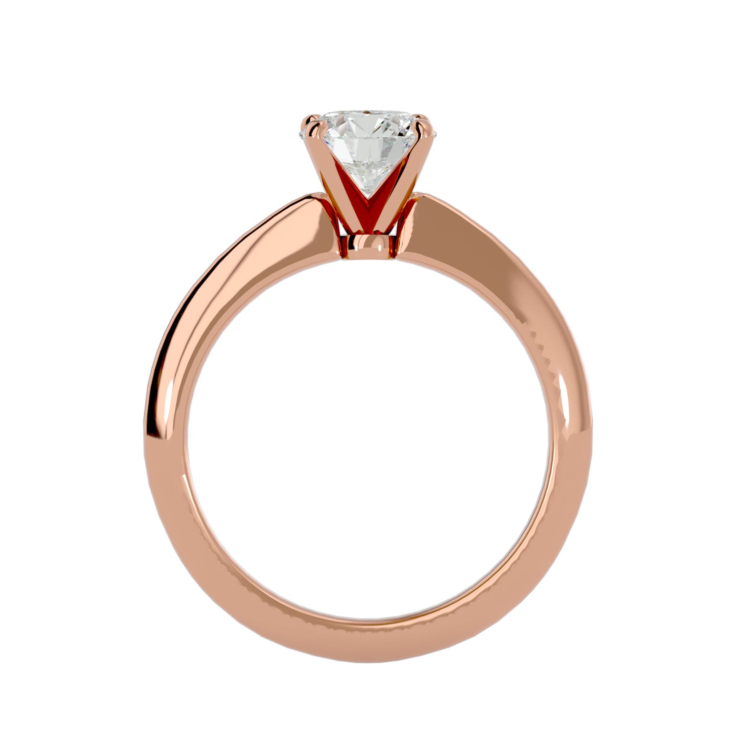 Crown diamond engagement ring