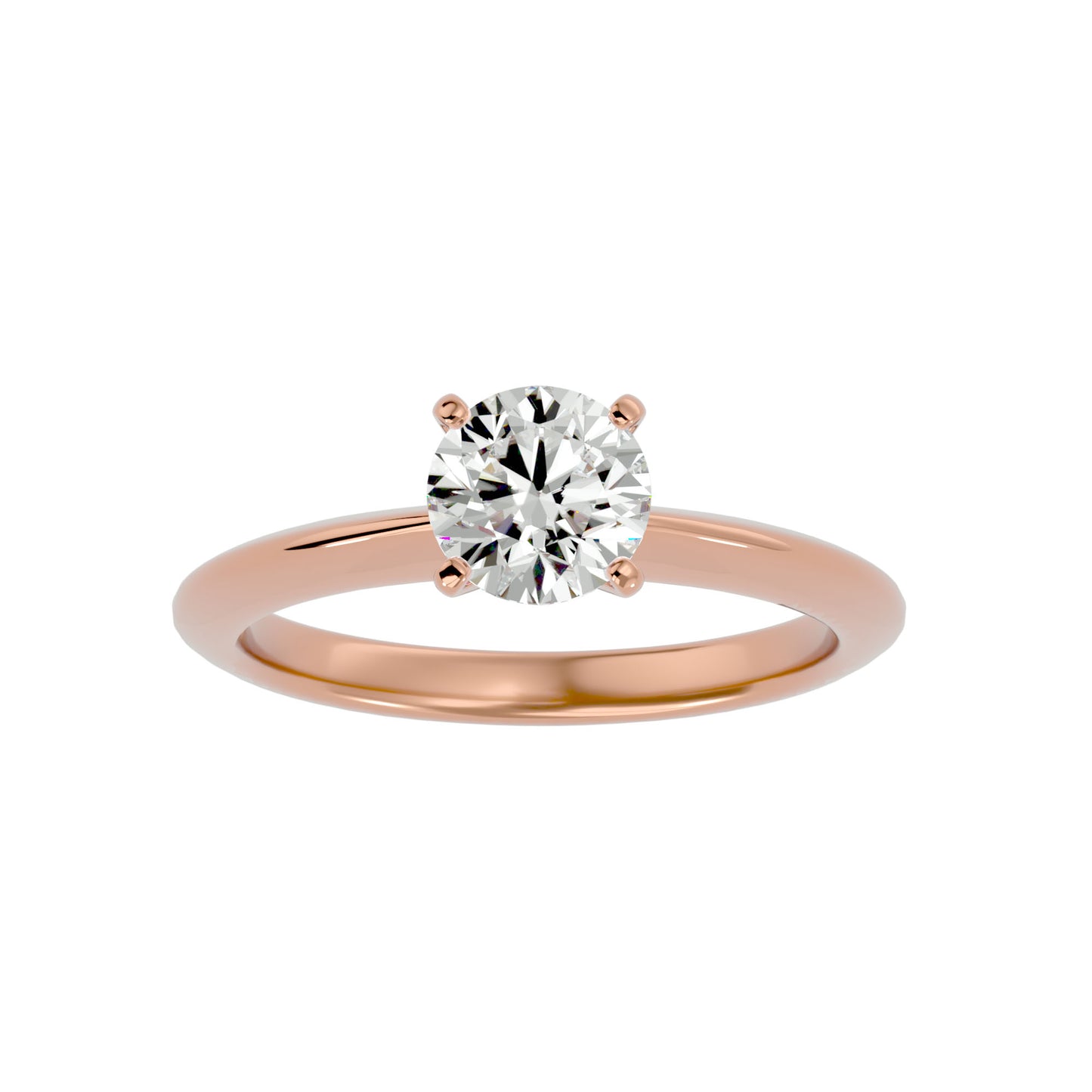 Crown diamond engagement ring
