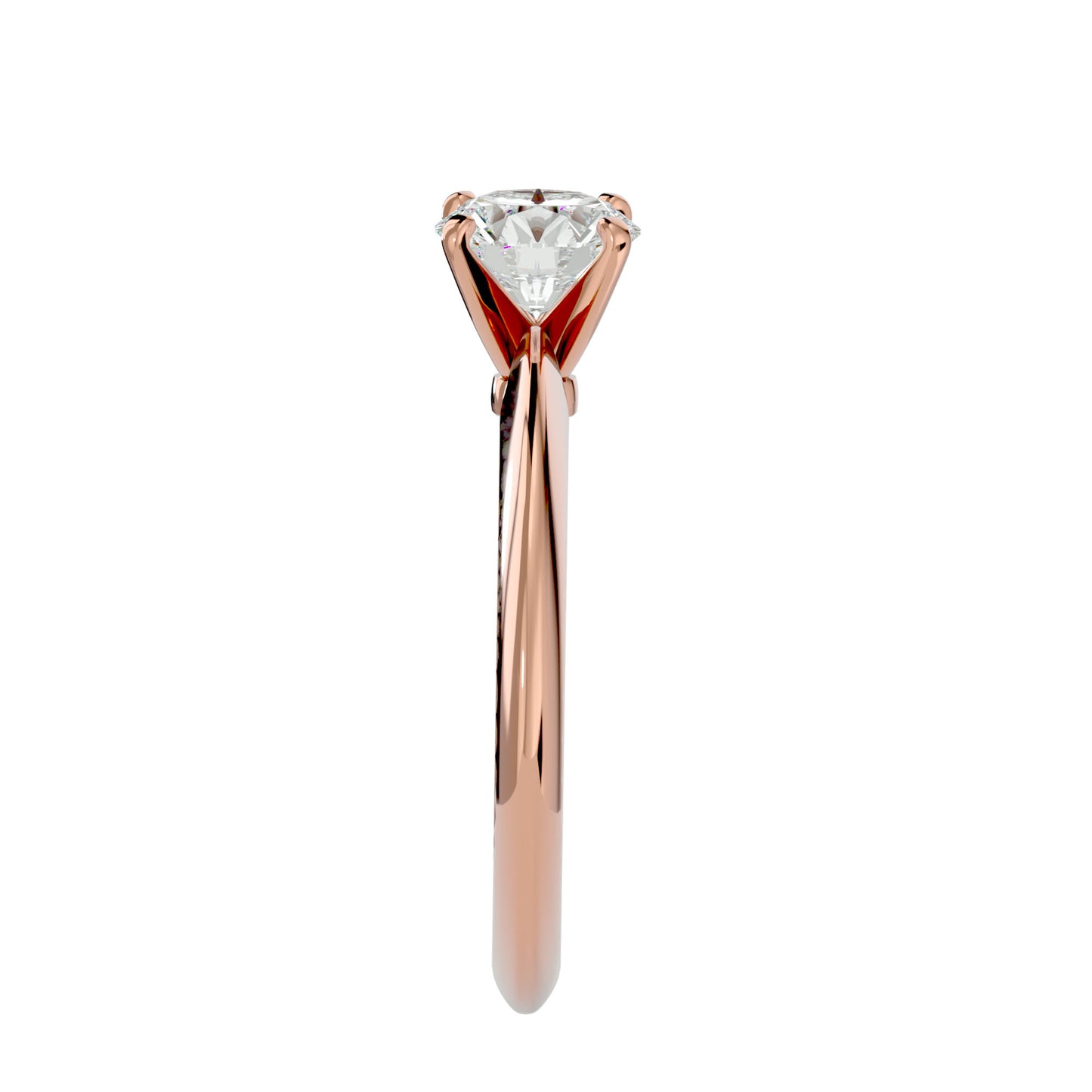 Crown diamond engagement ring
