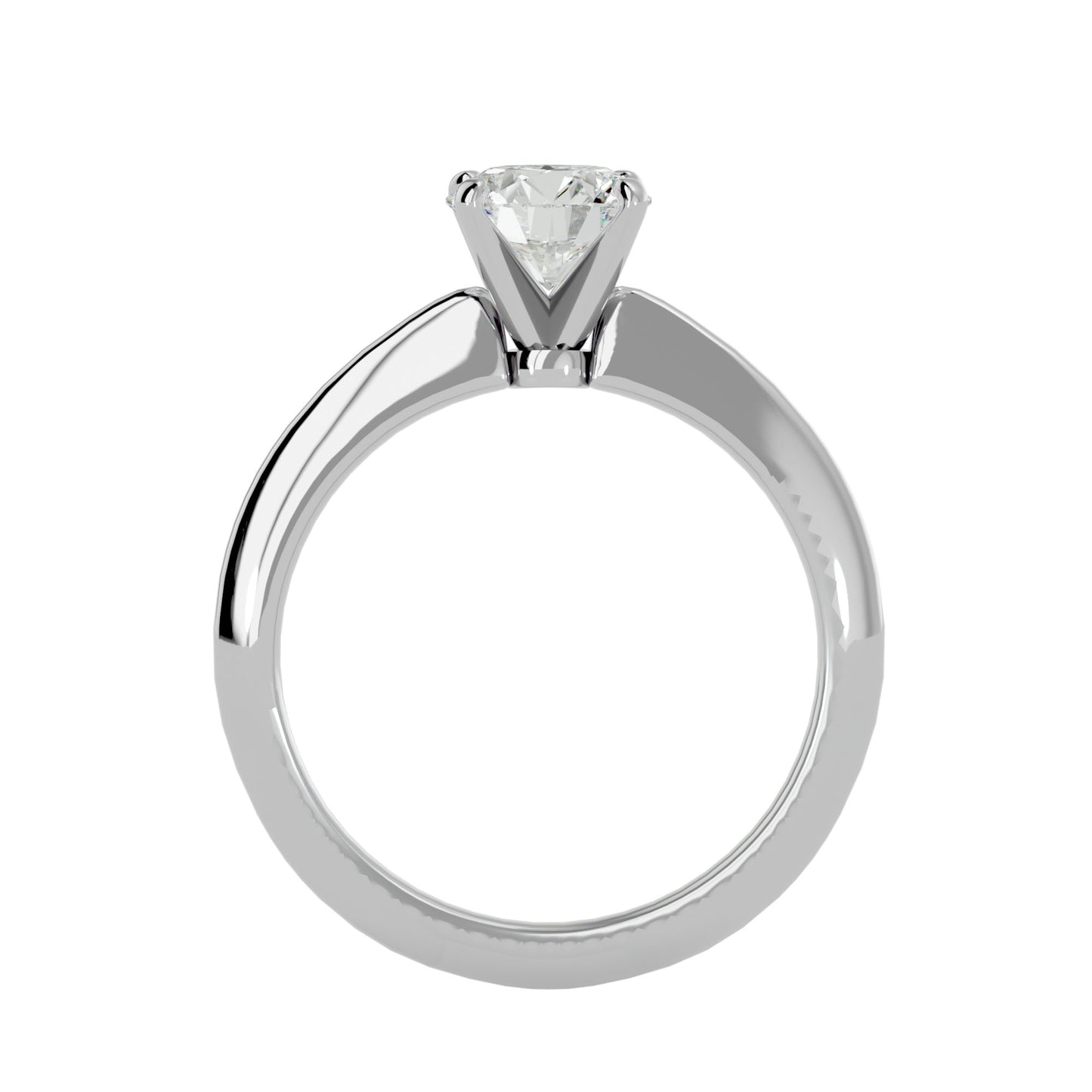 Crown diamond engagement ring