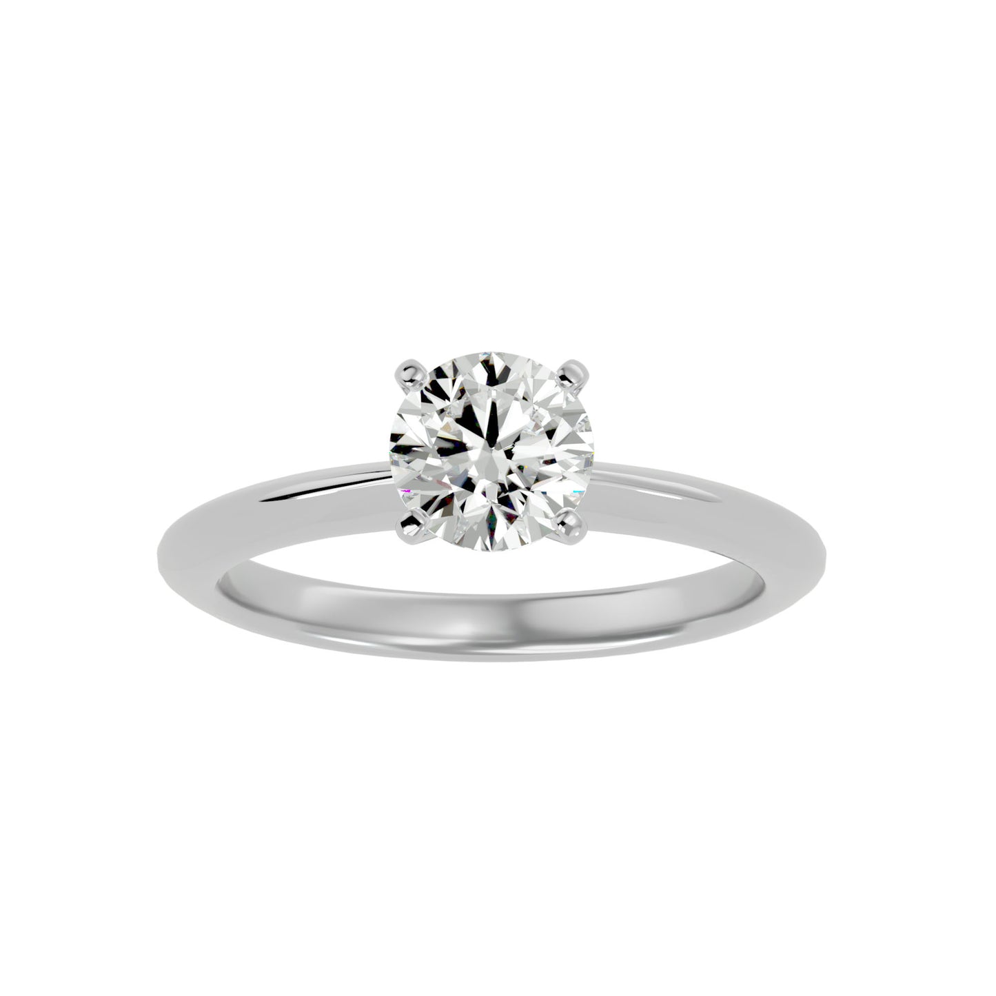 Crown diamond engagement ring