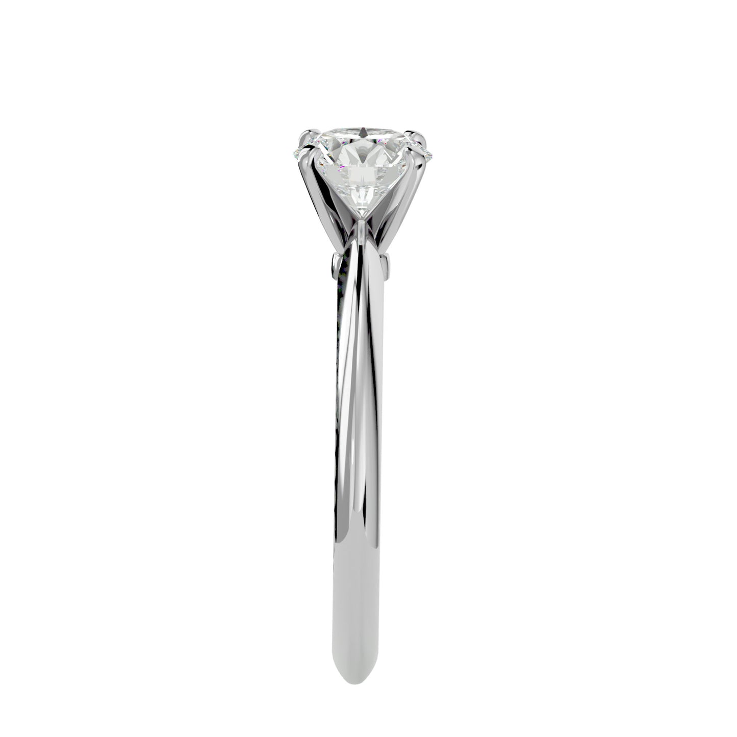 Crown diamond engagement ring