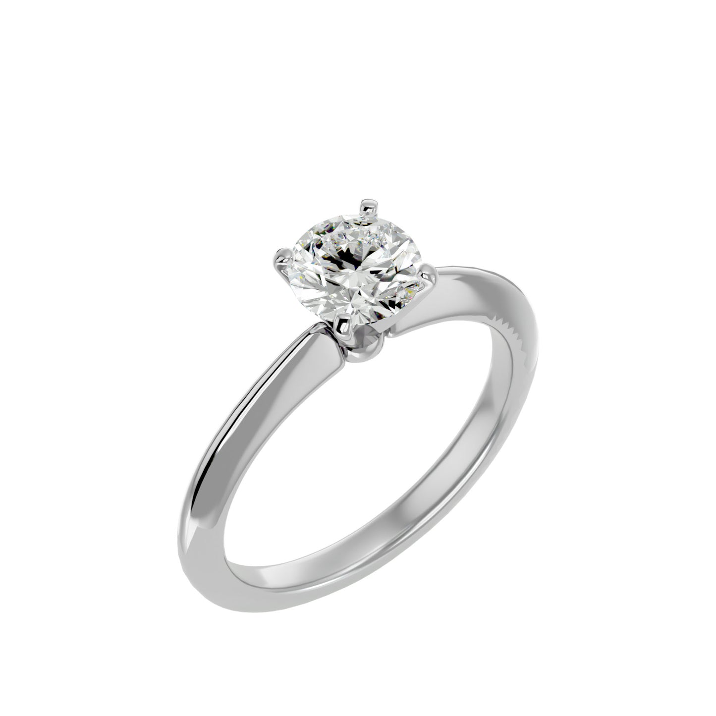 Crown diamond engagement ring