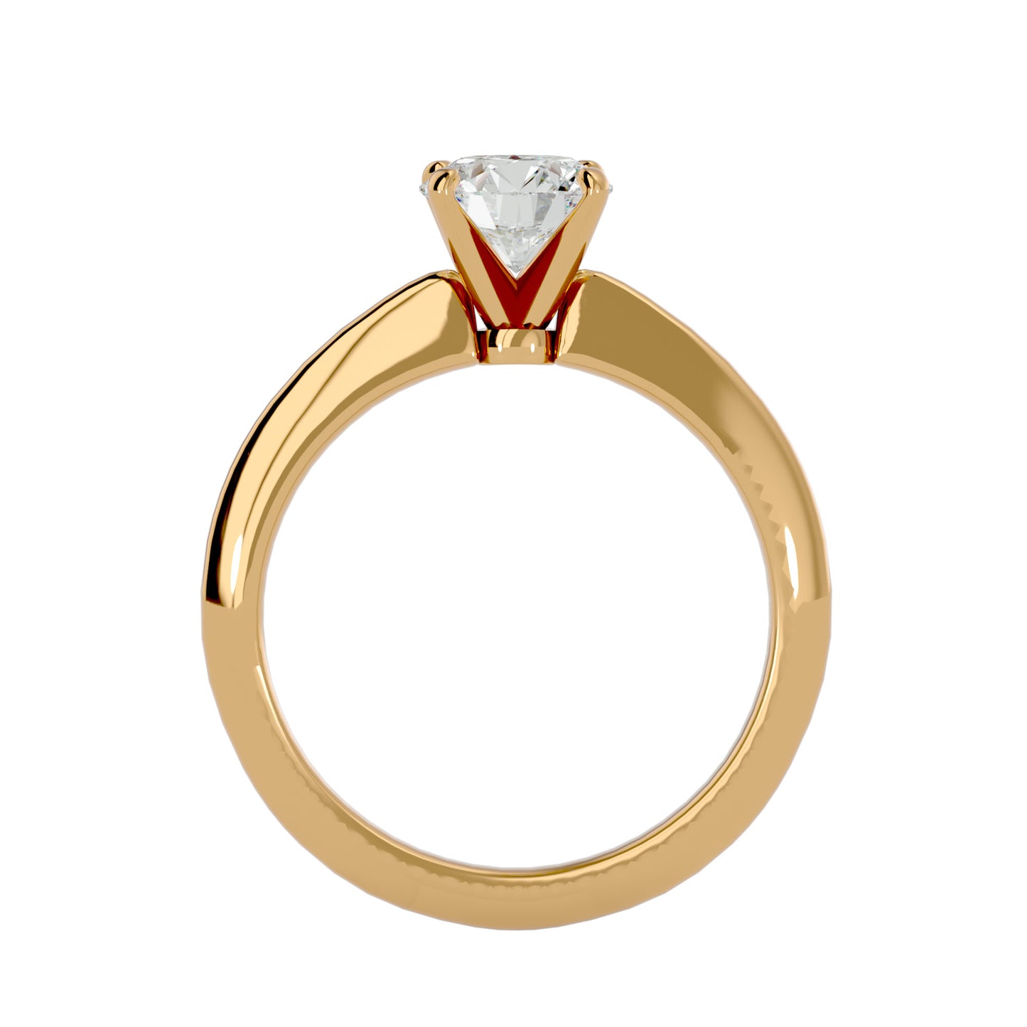 Crown diamond engagement ring