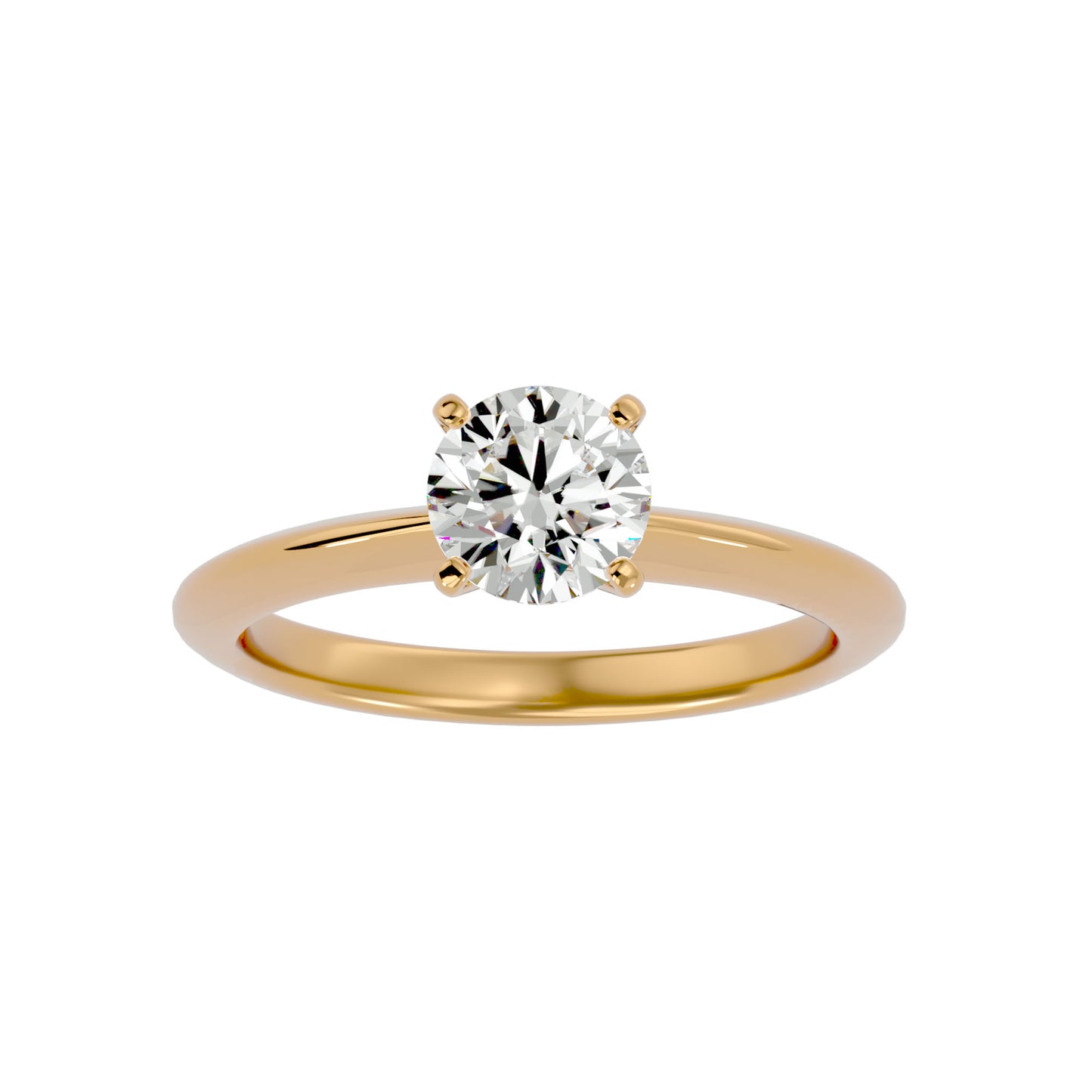 Crown diamond engagement ring